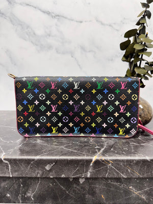 Louis Vuitton Black Monogram Multicolor Insolite Long Wallet