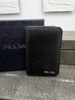 Prada Black Saffiano Leather Card Holder