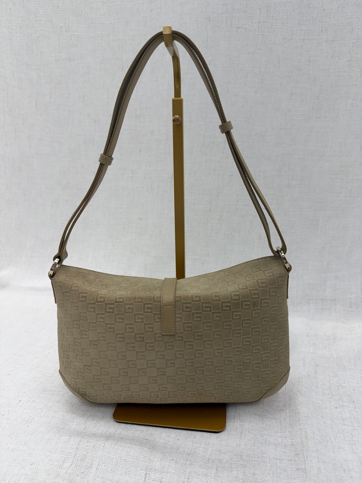 Gucci Tan Suede G Shoulder Bag