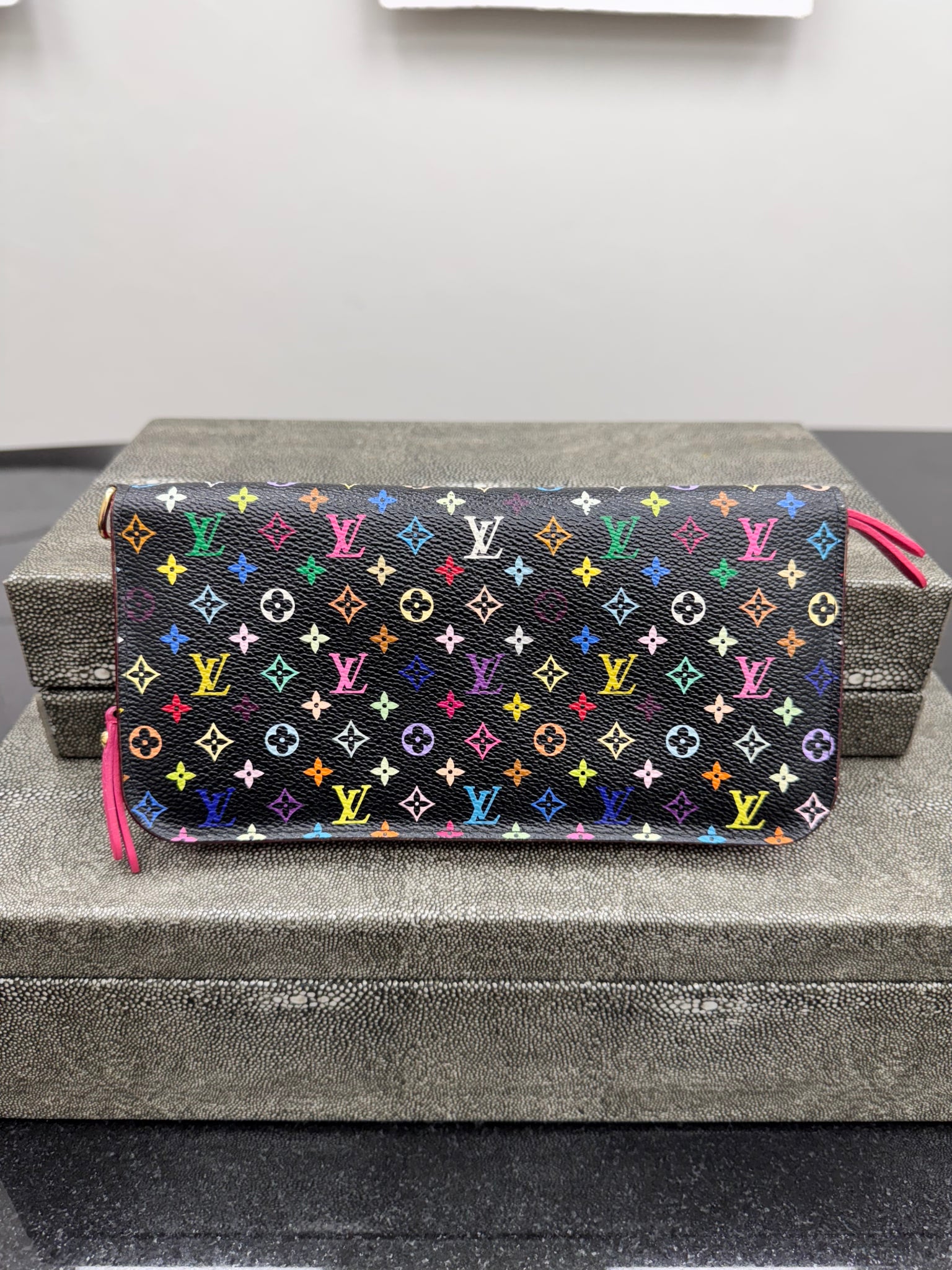 Louis Vuitton Black Multicolor Insolite Long Wallet