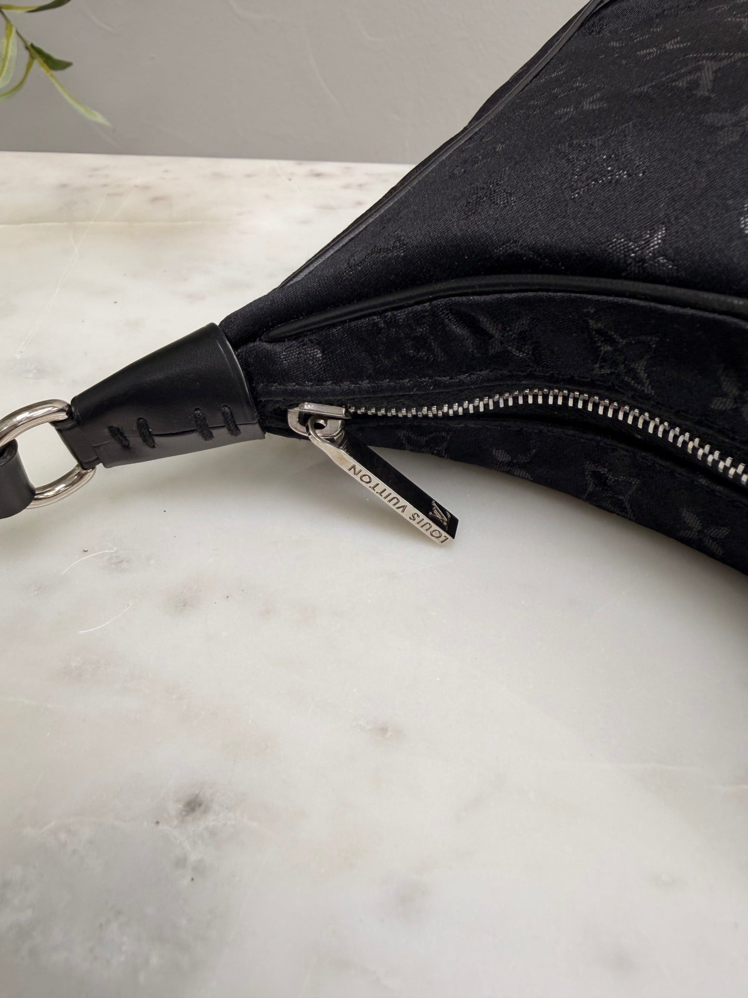 Louis Vuitton Black Satin Mini Boulounge Shoulder Bag