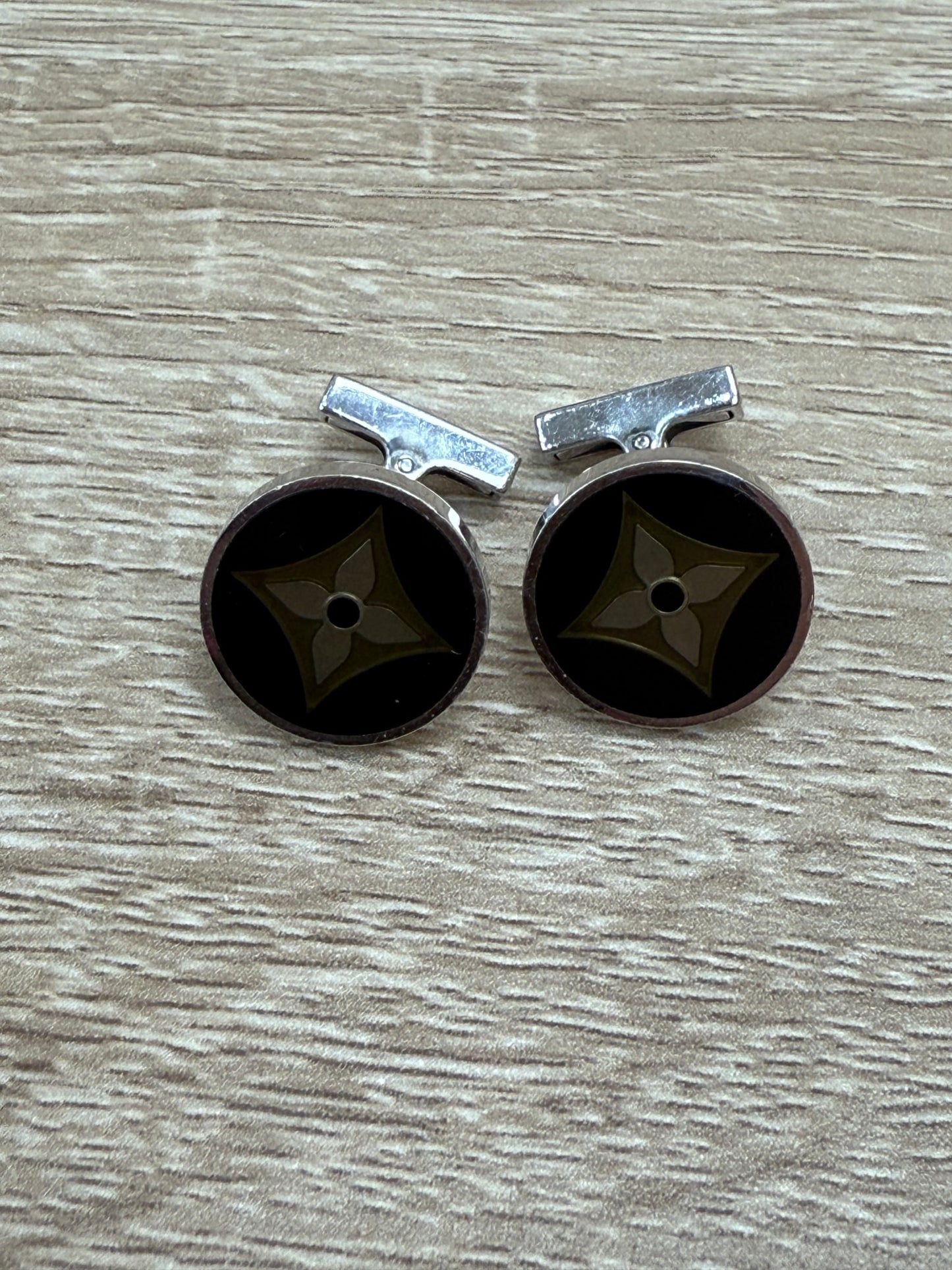 Louis Vuitton Damier Ebene Cuff Links