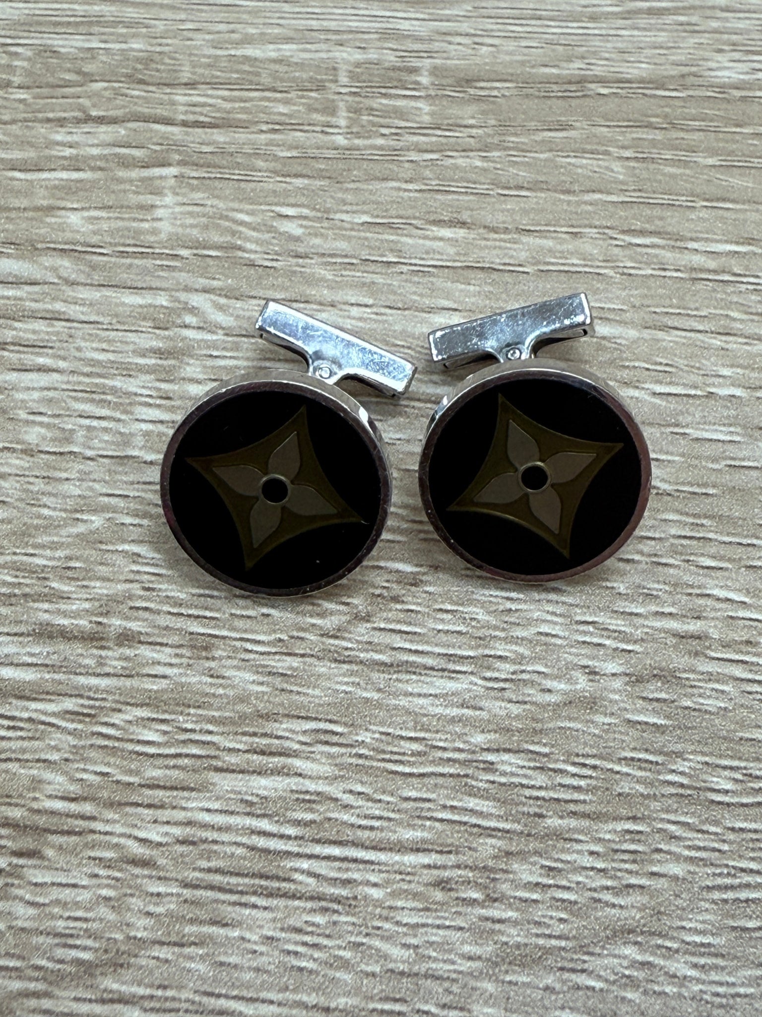 Louis Vuitton Damier Ebene Cuff Links