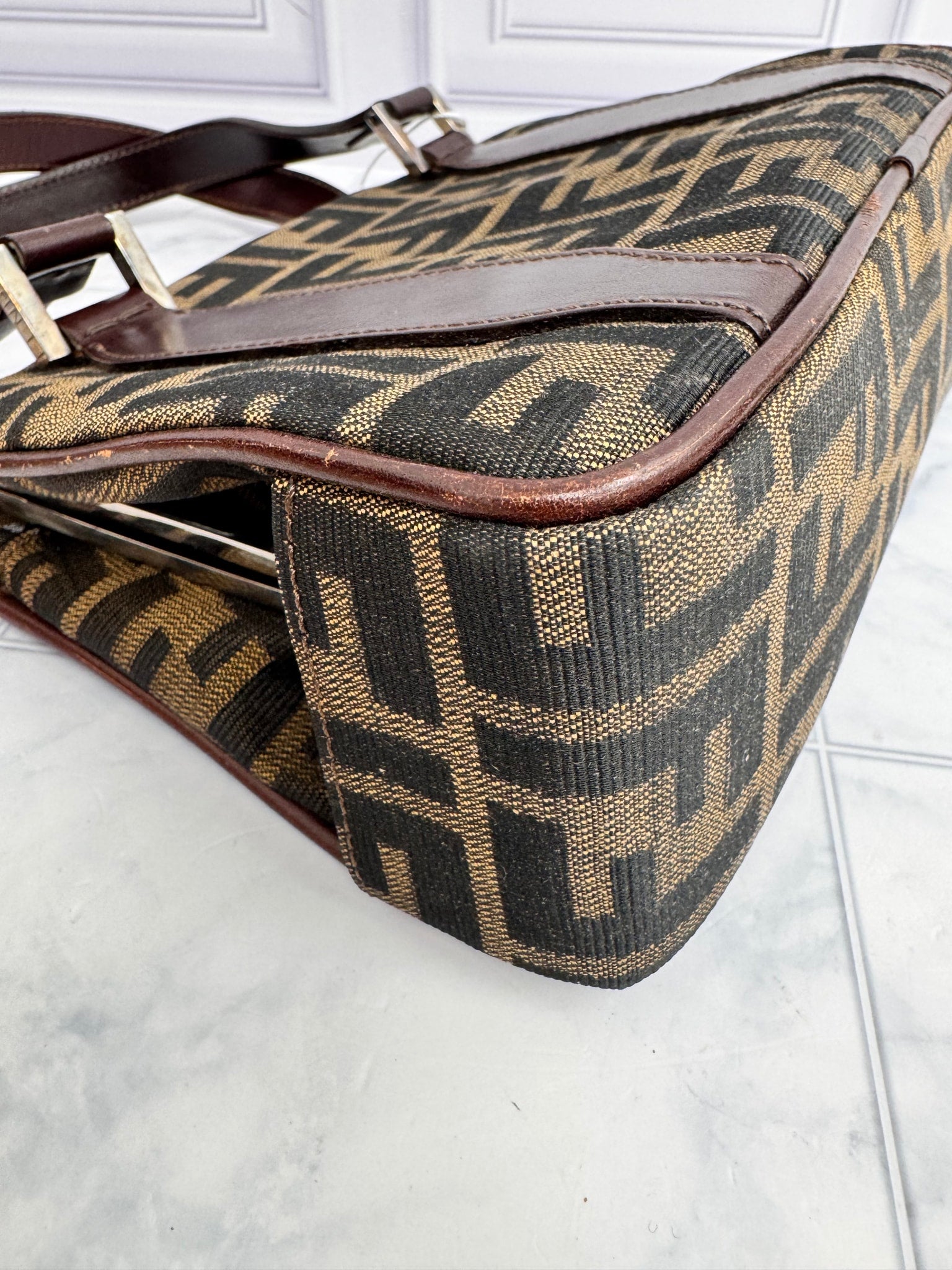 Fendi Brown Zucca Canvas Handbag