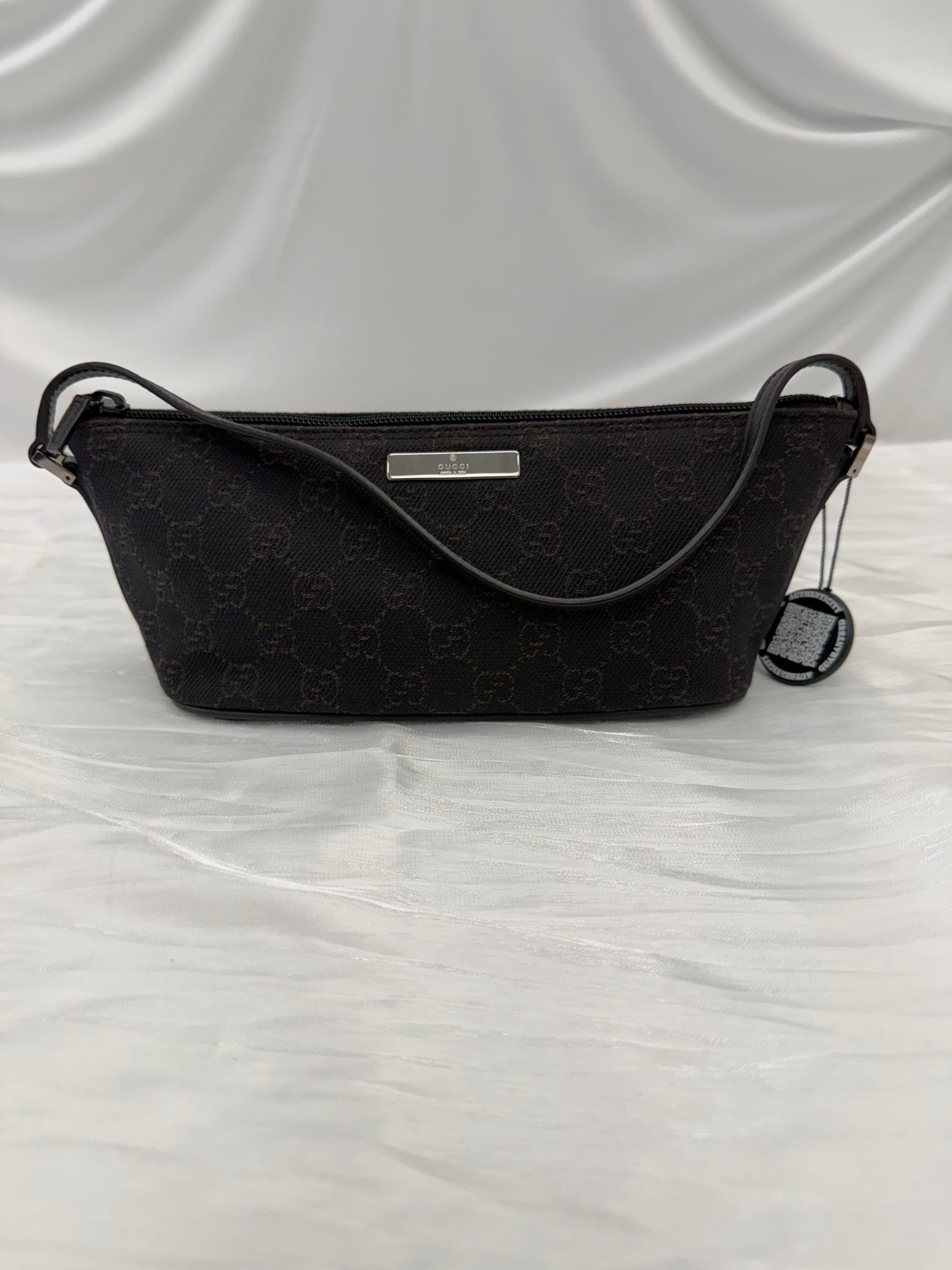 Gucci Black & Brown GG Canvas Mini Pochette