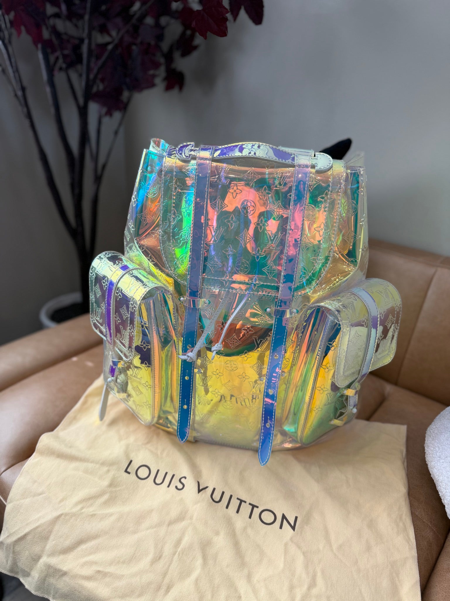 BRAND NEW- Louis Vuitton Prism Monogram Christopher GM Backpack