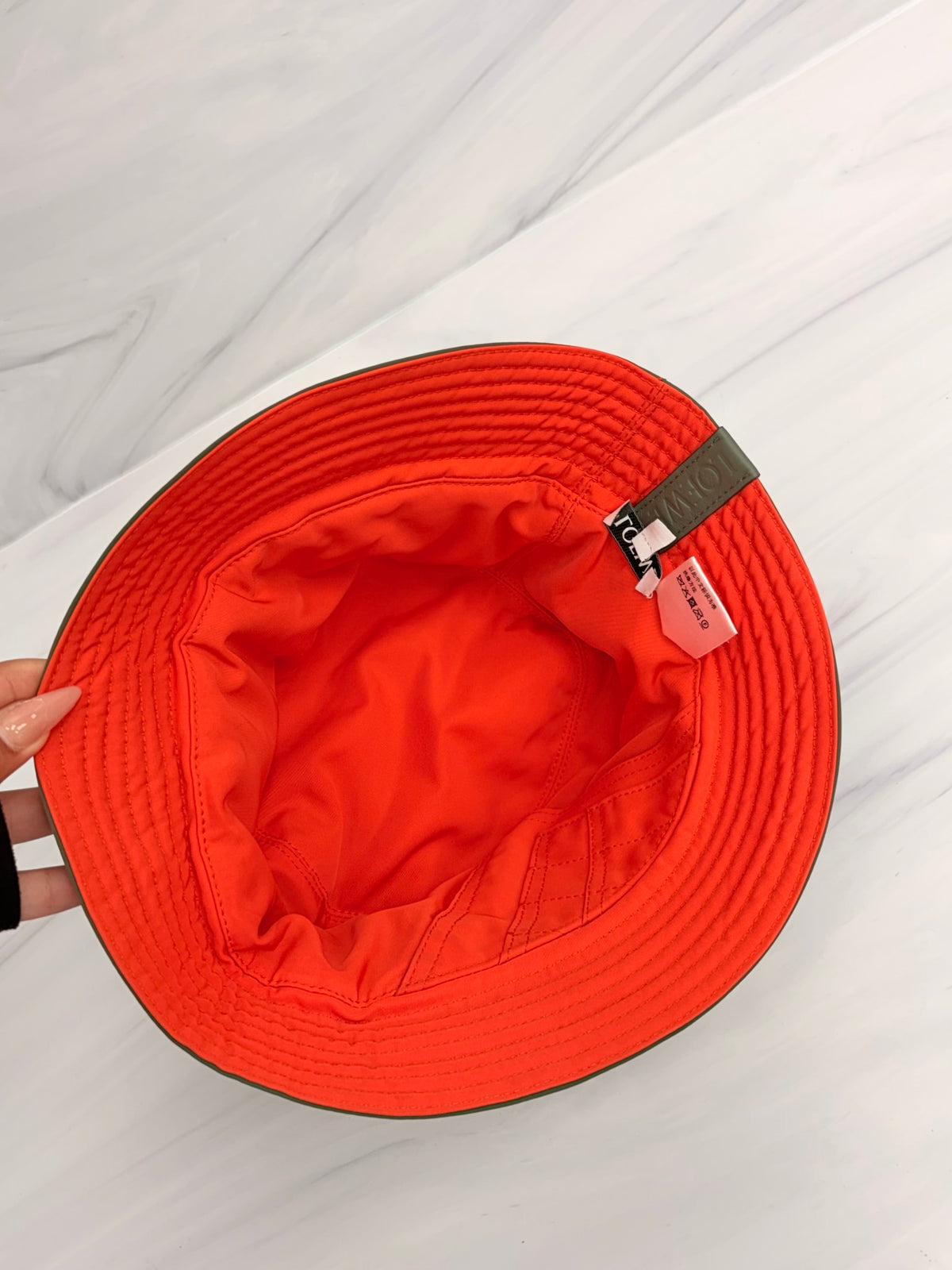 Loewe Green Nylon Reversible Logo Bucket Hat