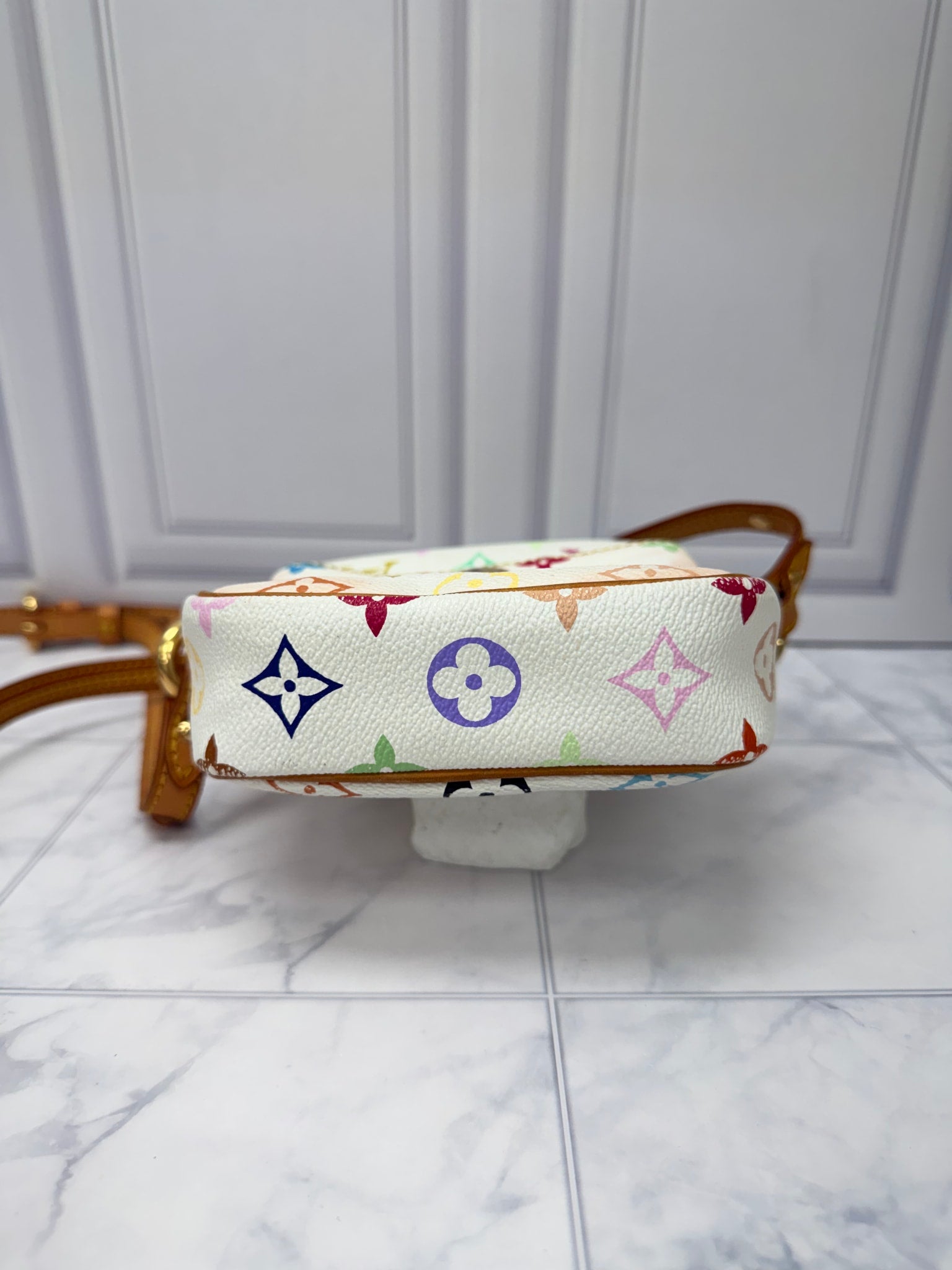 Louis Vuitton White Multicolor Monogram Rift Crossbody Bag 
