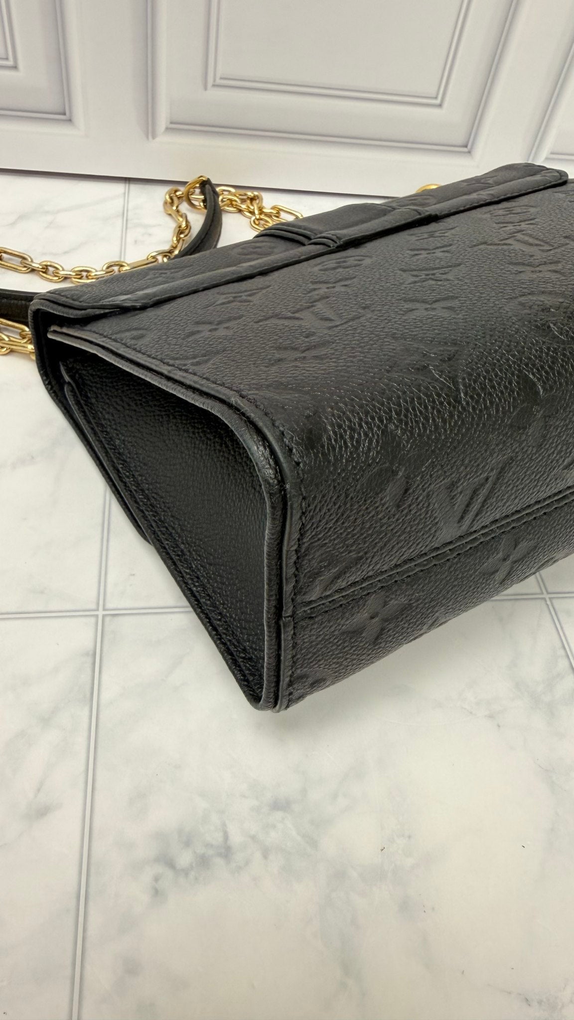 Louis Vuitton Monogram Black Empreinte Leather Saint Sulpice PM Shoulder Bag 