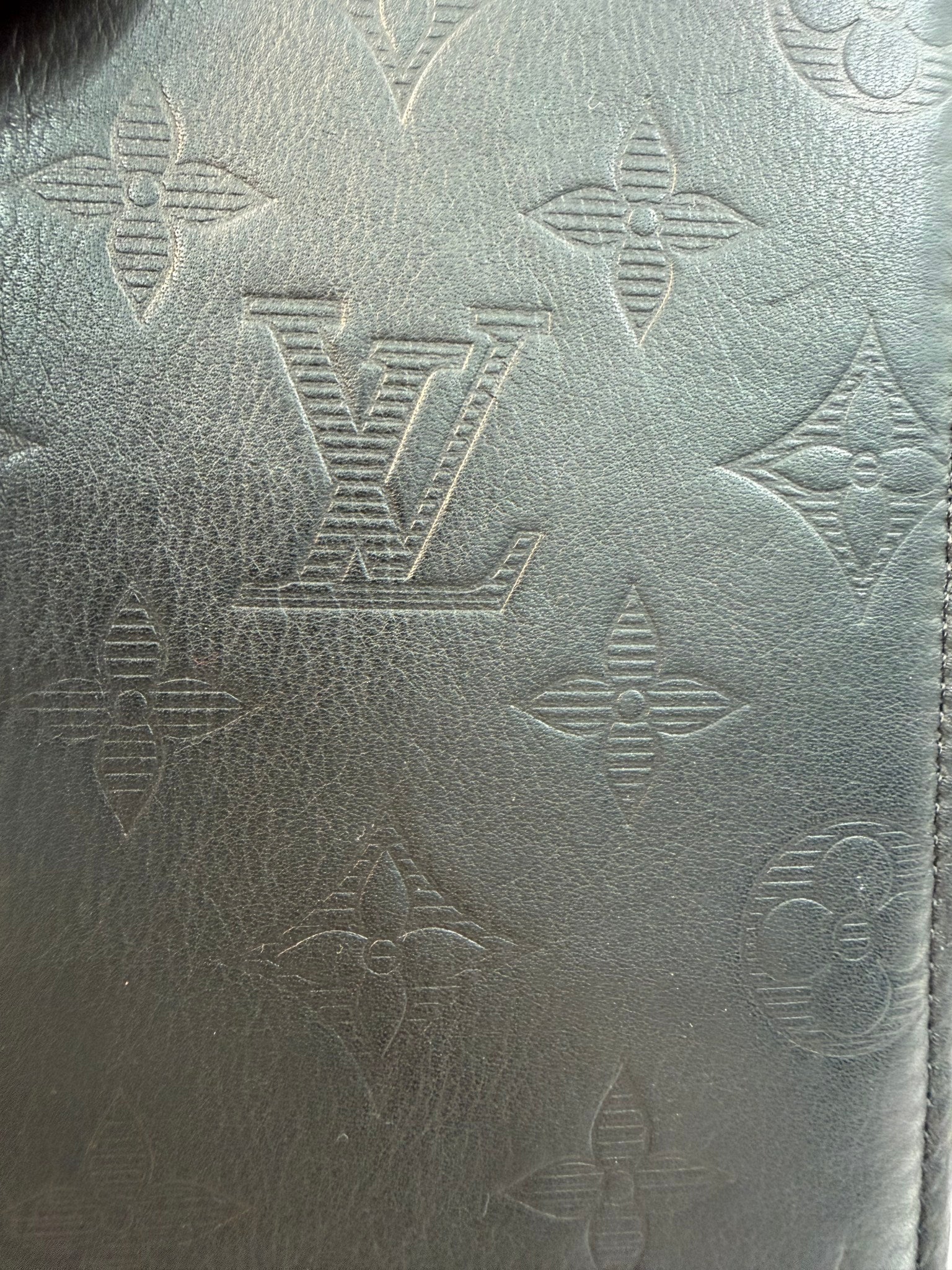 Louis Vuitton Black Leather Monogram Brazza Wallet