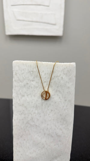 Christian Dior Gold Logo Necklace