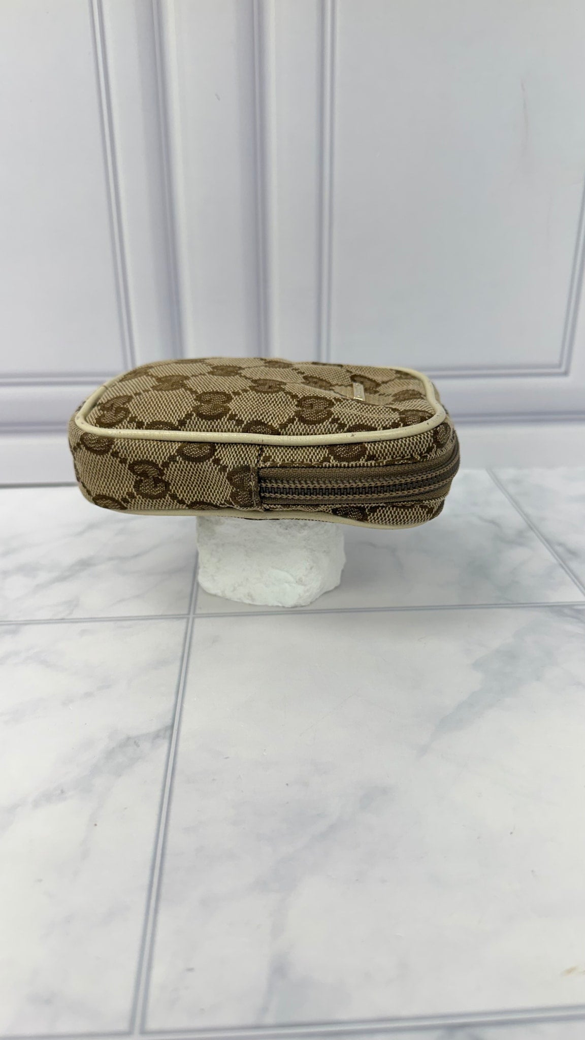 Gucci Brown GG Canvas Small Pouch 