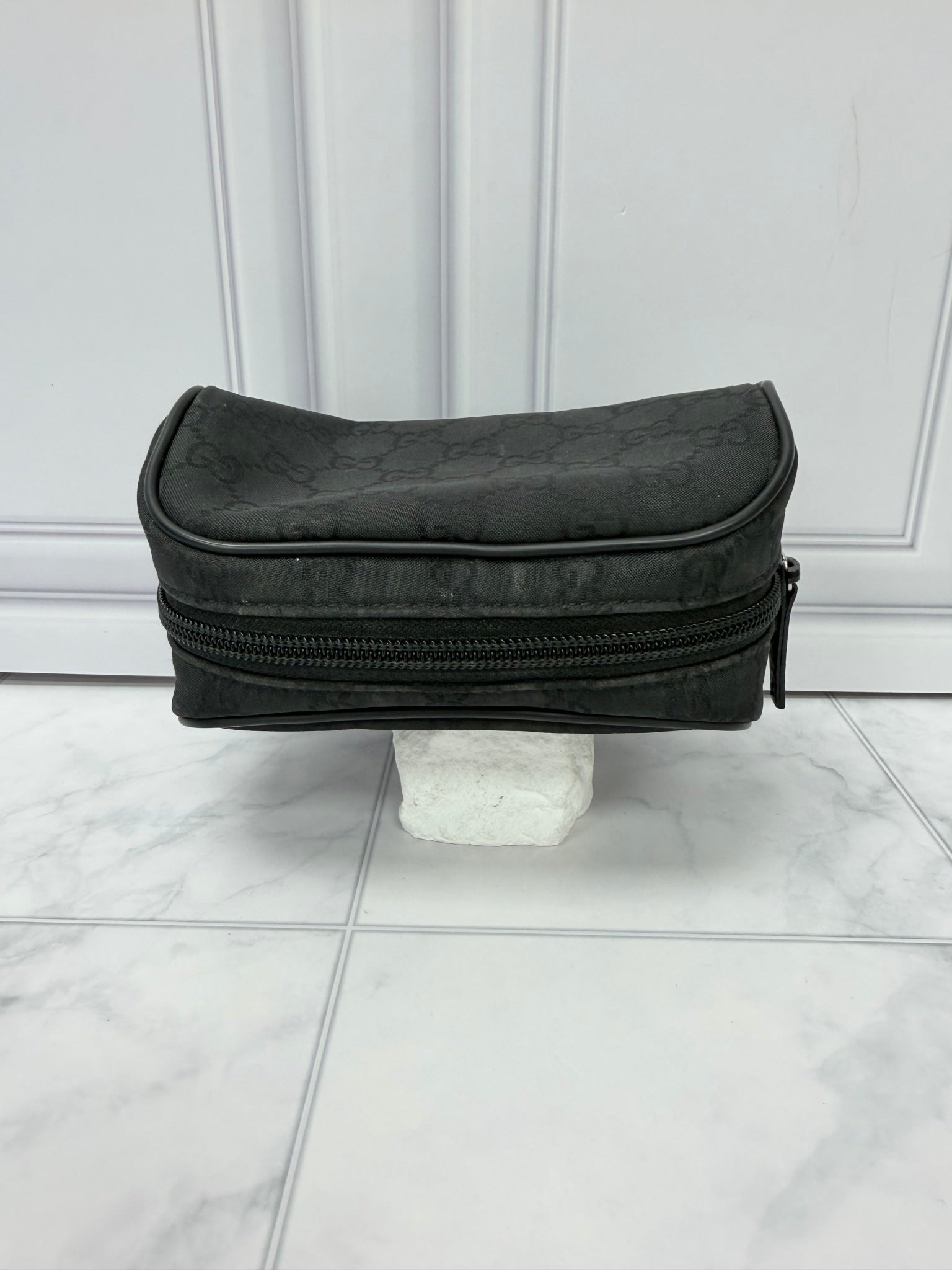 Gucci Black GG Canvas Cosmetic Pouch