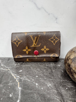 Louis Vuitton Monogram And Fuchsia 6 Key Holder