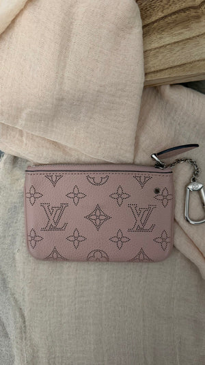 Louis Vuitton Pink Monogram Mahina Leather Key Pouch