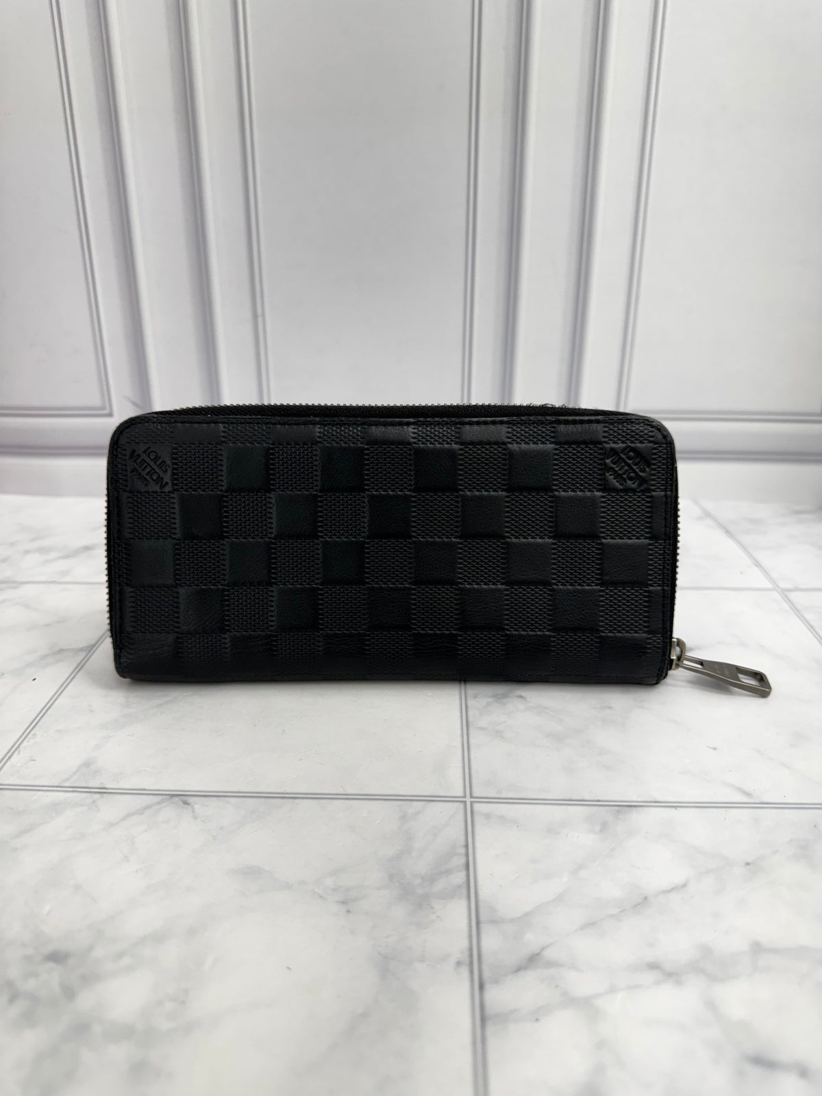 Louis Vuitton Black Damier Infini Zippy Wallet 