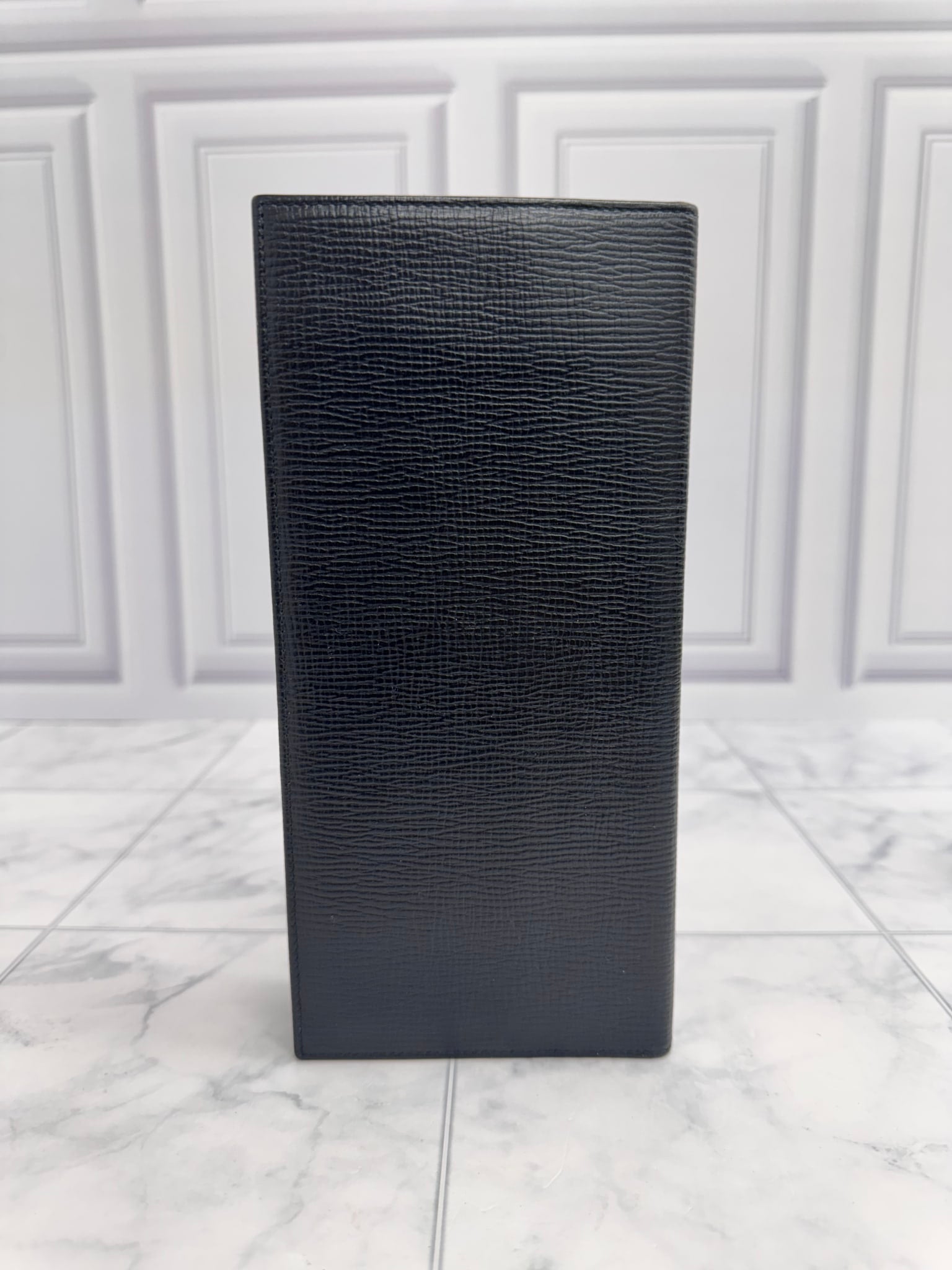 Loewe Black Grained Leather Long Wallet