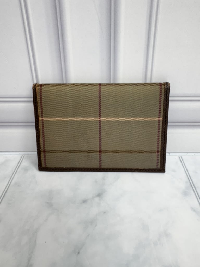 Burberry Brown Nova Check Canvas Card Case