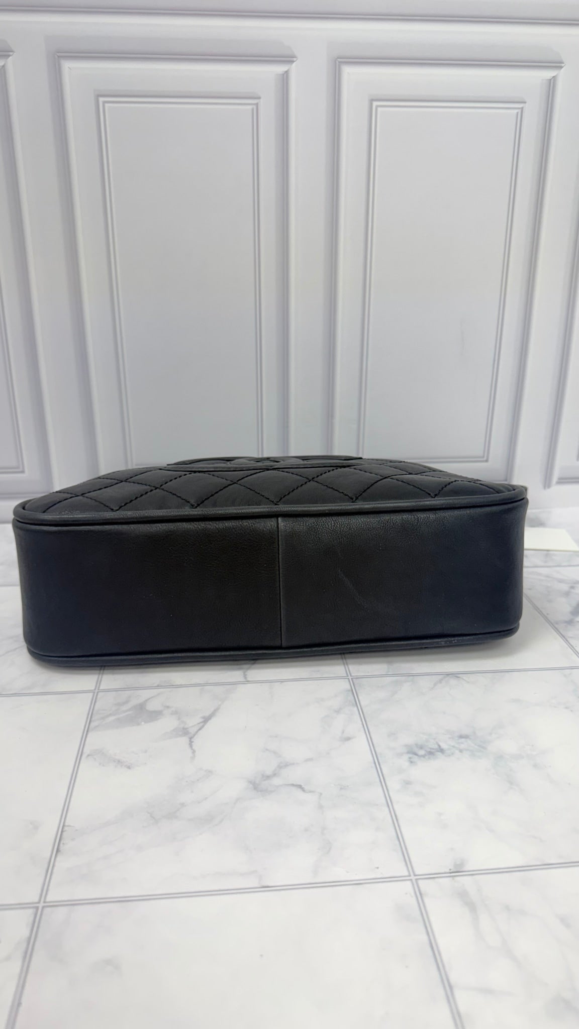 Chanel Black Calfskin Leather Timeless CC Shoulder Bag