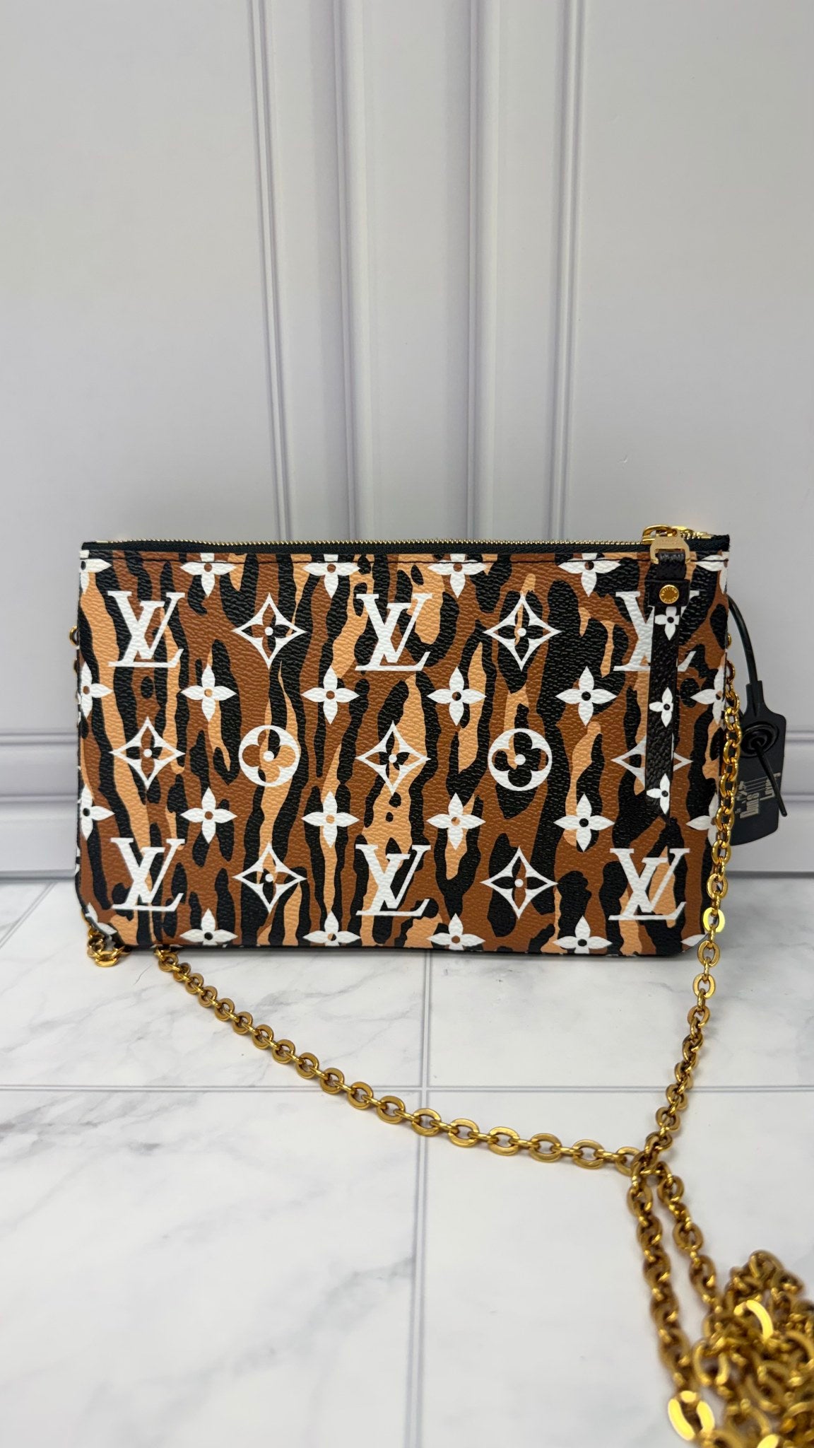 Louis Vuitton Jungle Monogram Pochette Double Zip Crossbody Bag