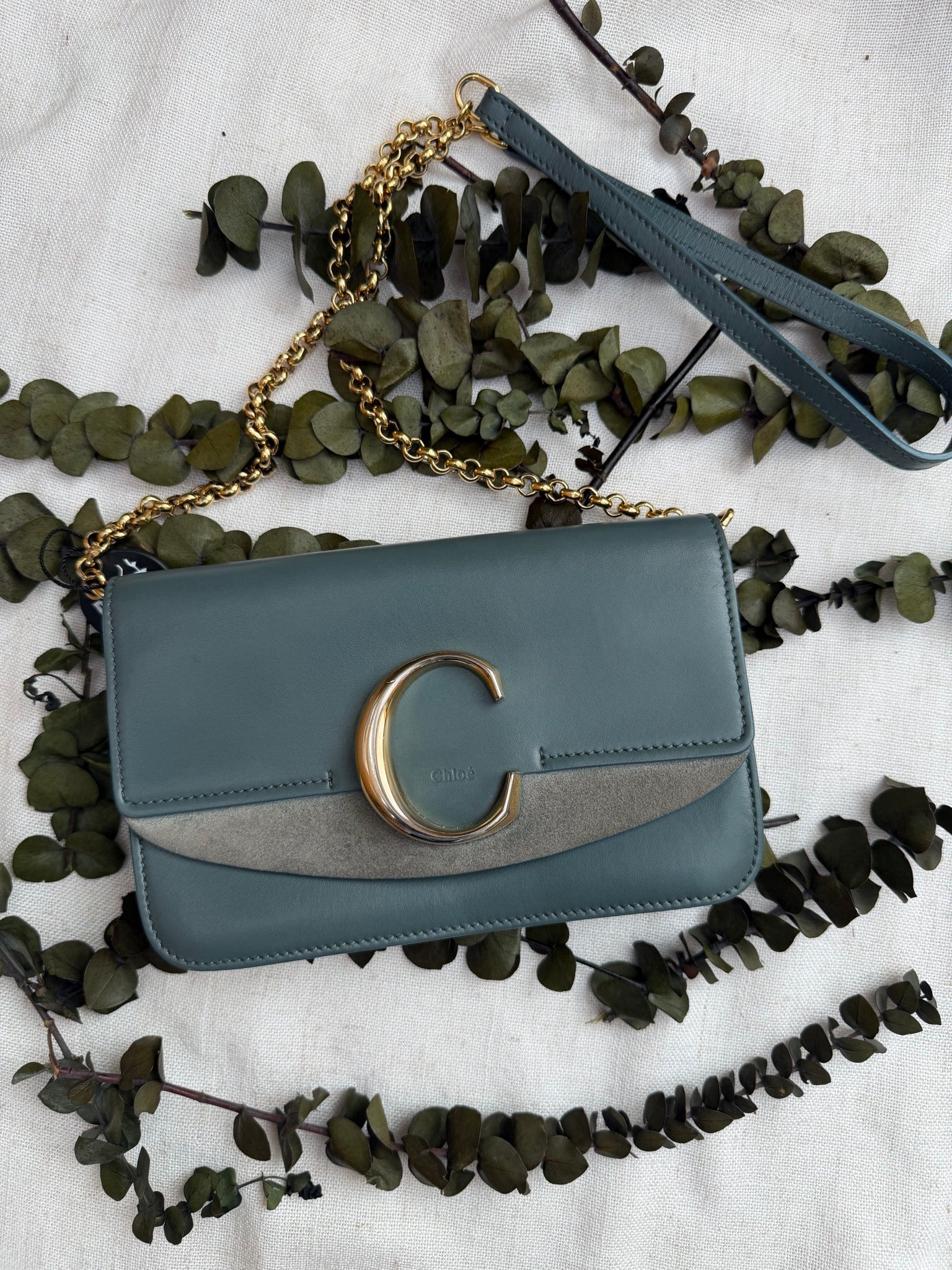 Chloe Blue Leather Shoulder Bag 