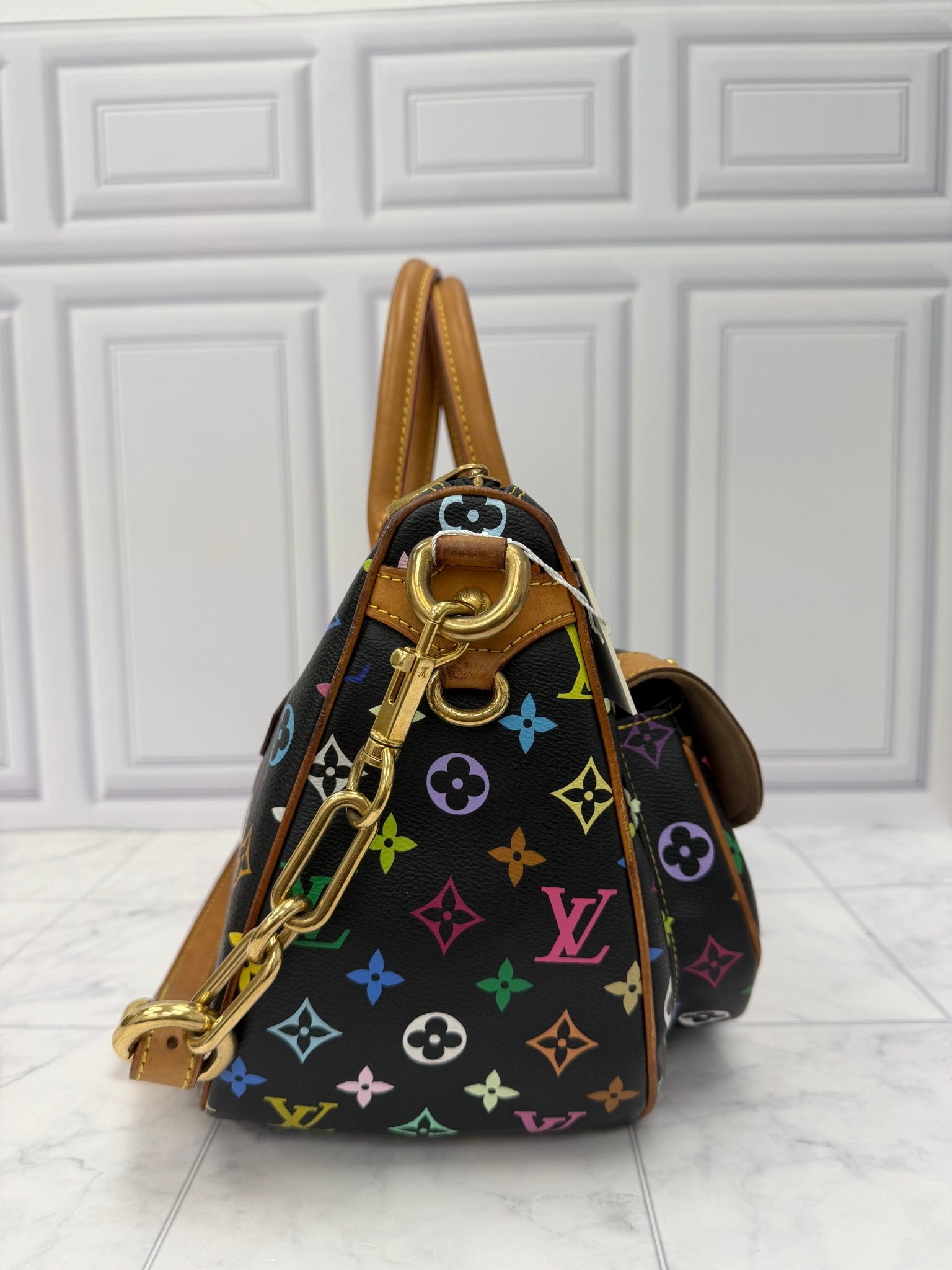 Louis Vuitton Black Multicolor Monogram  Rita Handbag