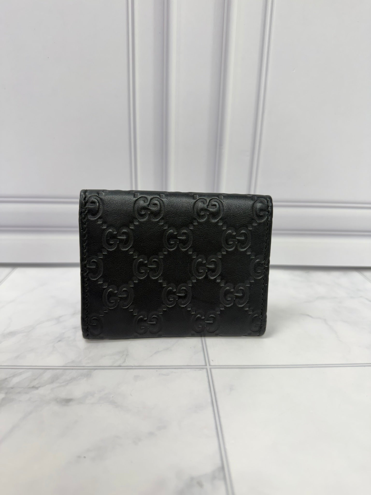 Gucci Black Guccissima Leather Coin Purse 