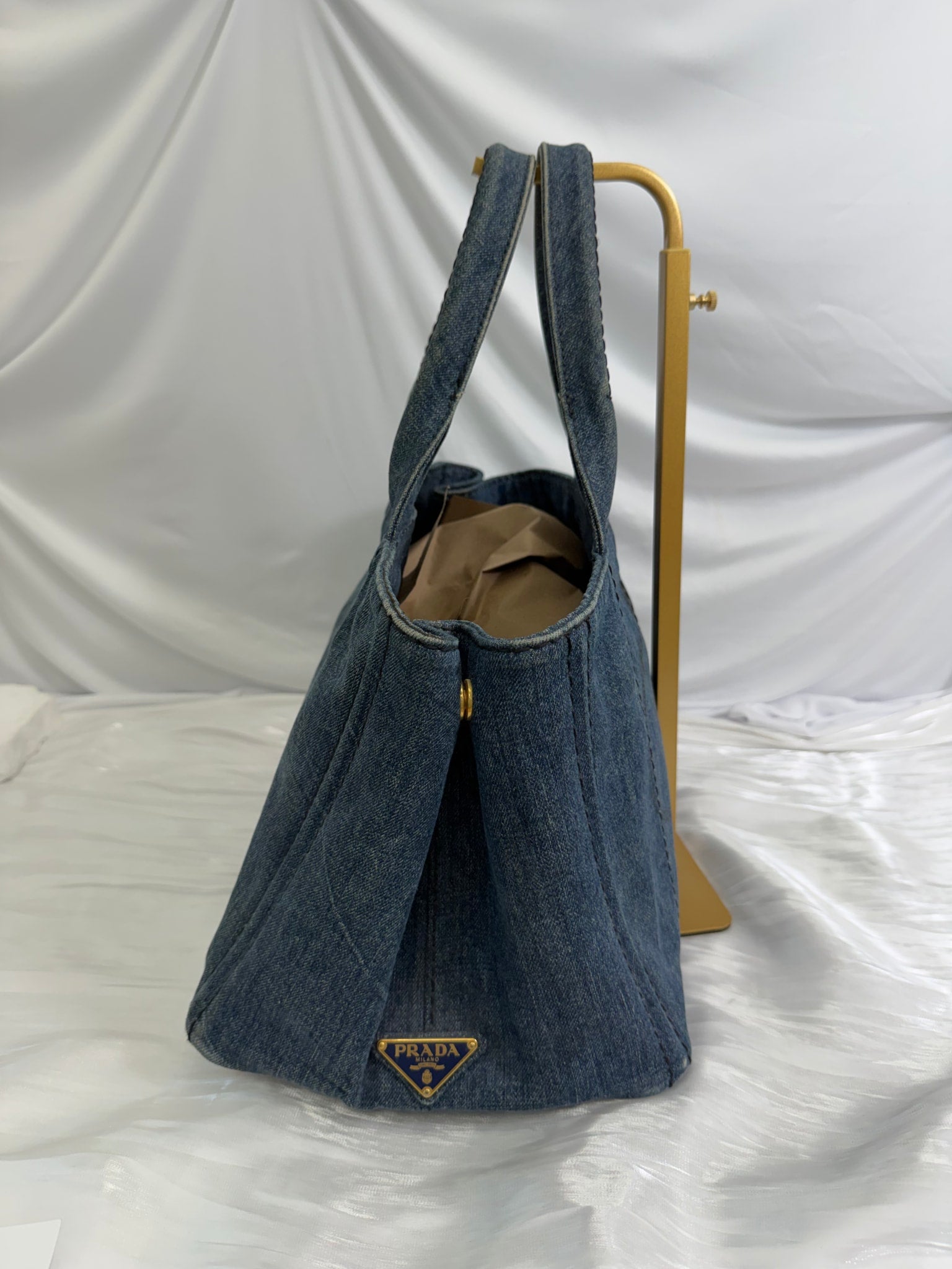 Prada Denim Canvas Medium Canapa Bag