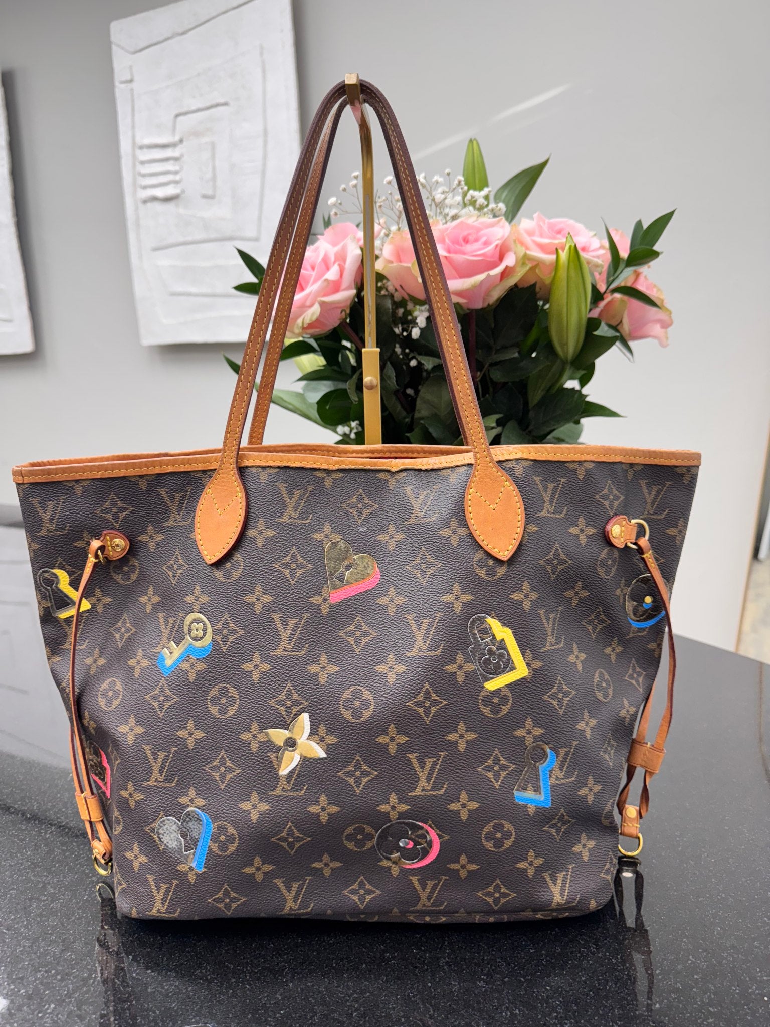 Louis Vuitton Monogram Love Lock Neverfull MM