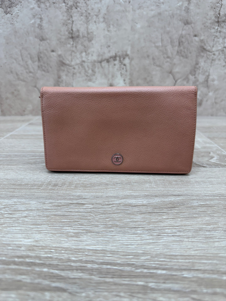 Chanel Dusty Rose Leather Wallet