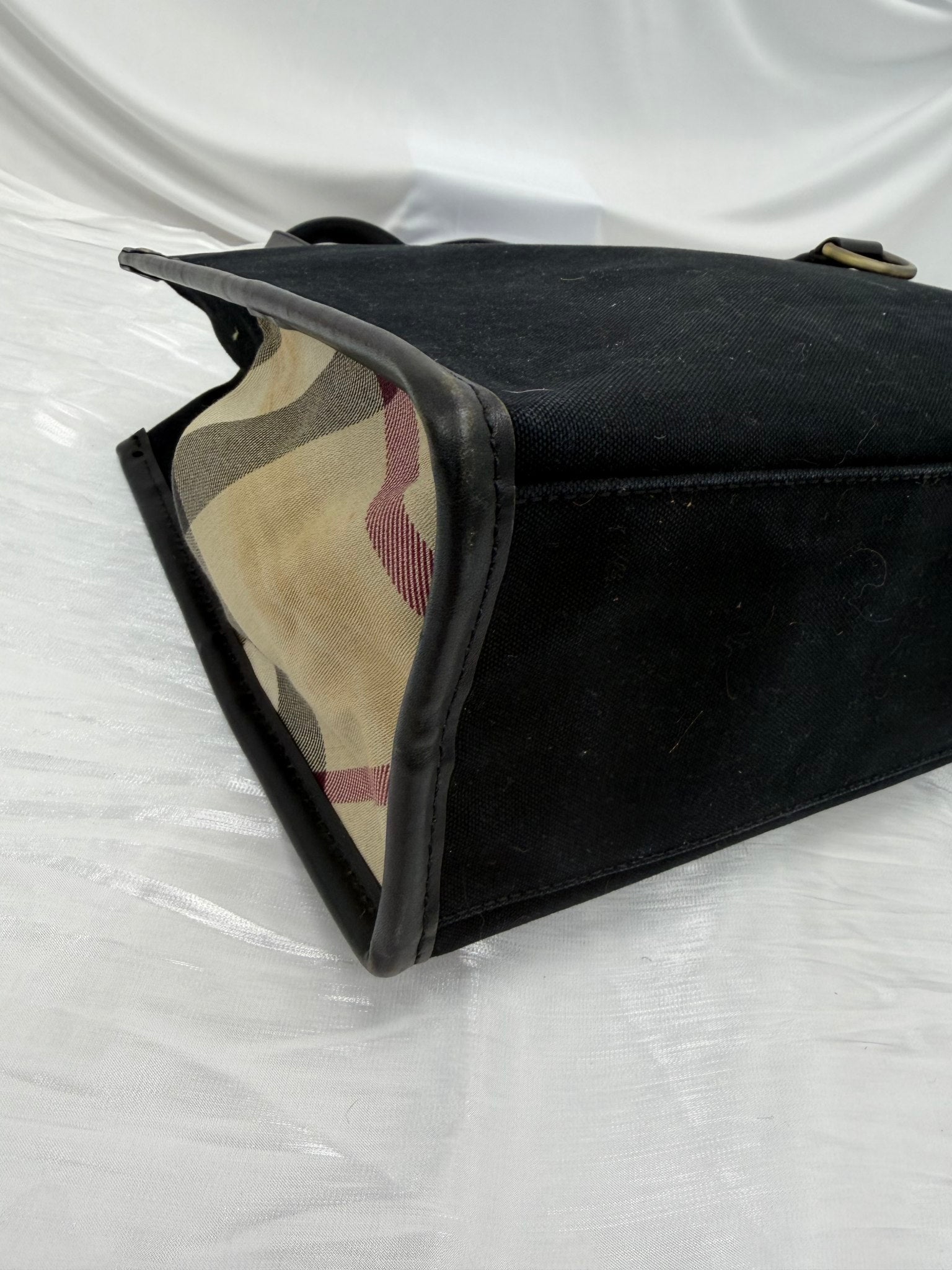 Burberry Black Canvas Tote Bag