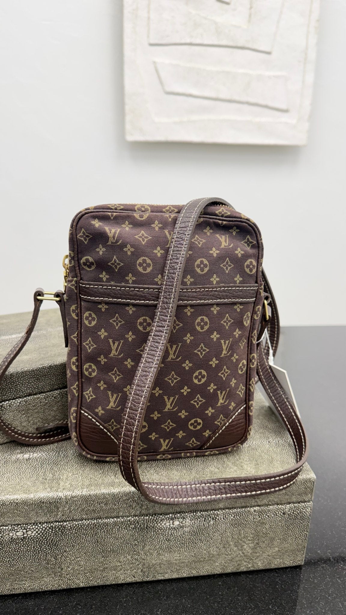 Louis Vuitton Brown Monogram Mini Lin Danube Crossbody Bag