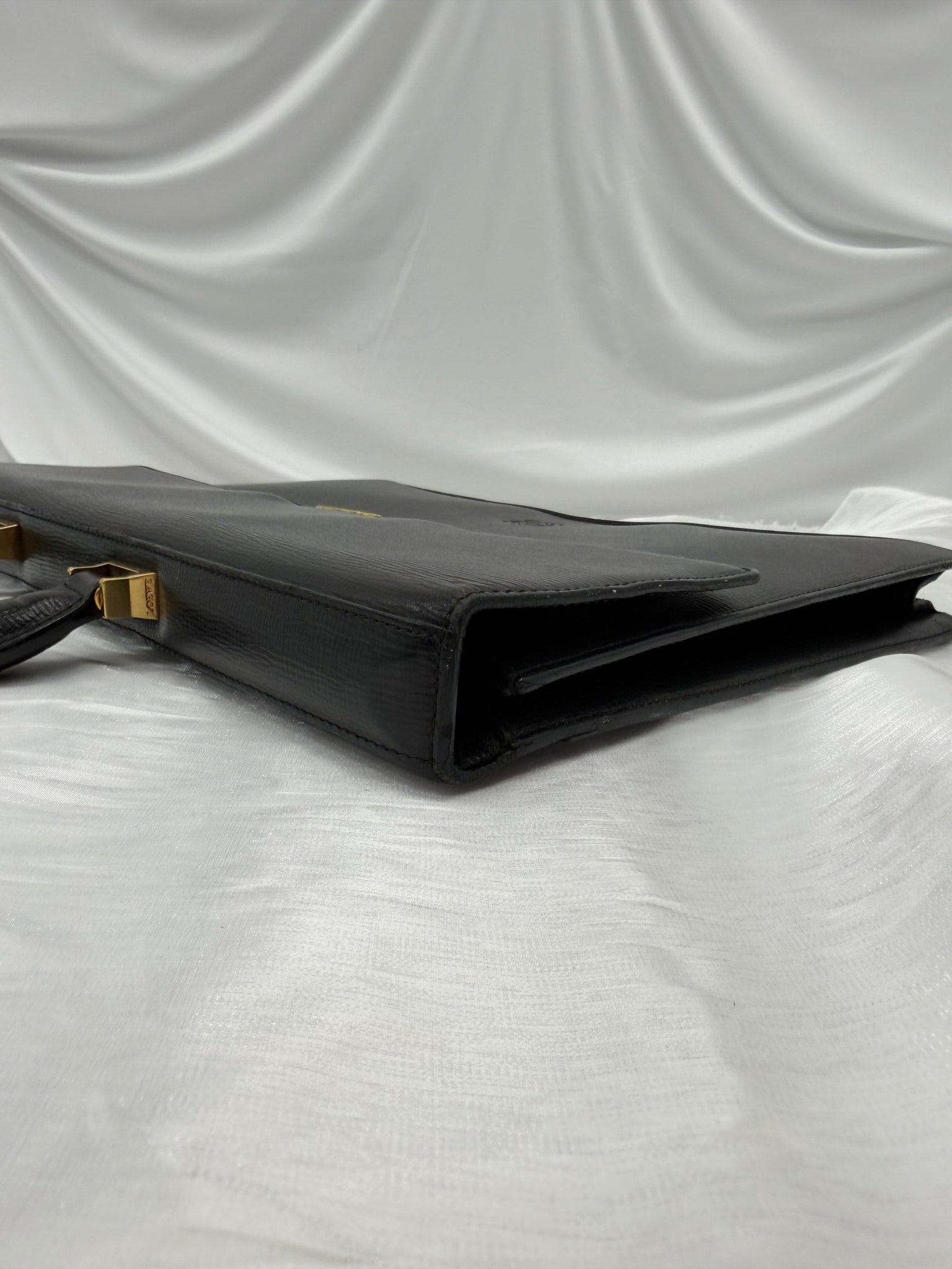 Loewe Vintage Black Leather Briefcase