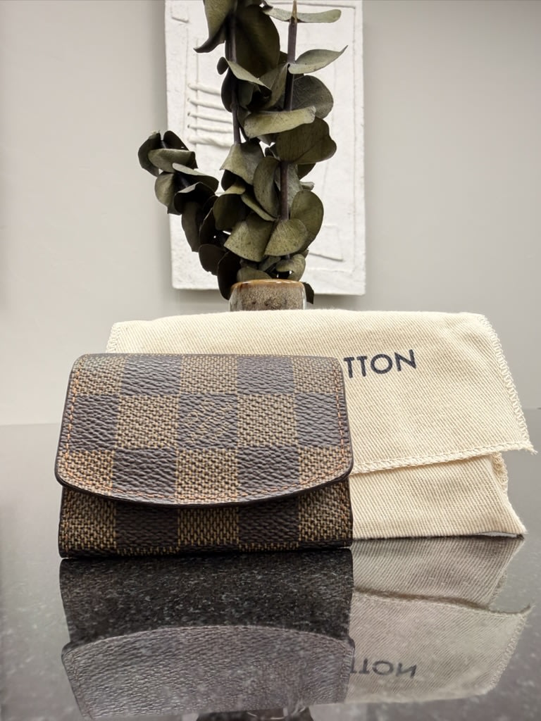 Louis Vuitton Damier Ebene Cufflinks Case & Manchette Champs Elysees Cufflinks