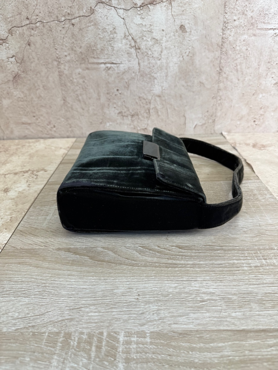 Prada Dark Green Velour Bag