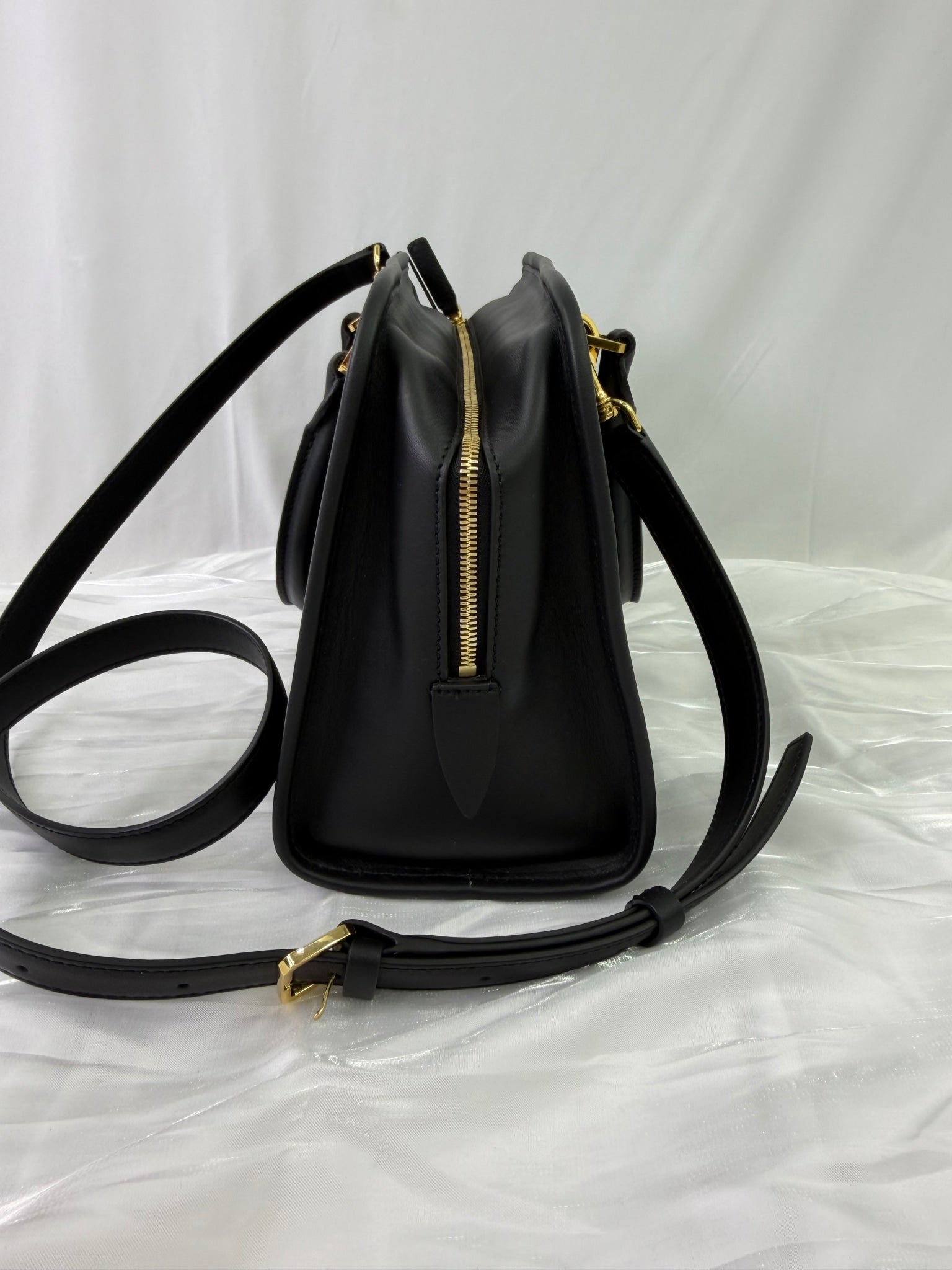 BRAND NEW- MCM Black Leather Aren Boston Bag