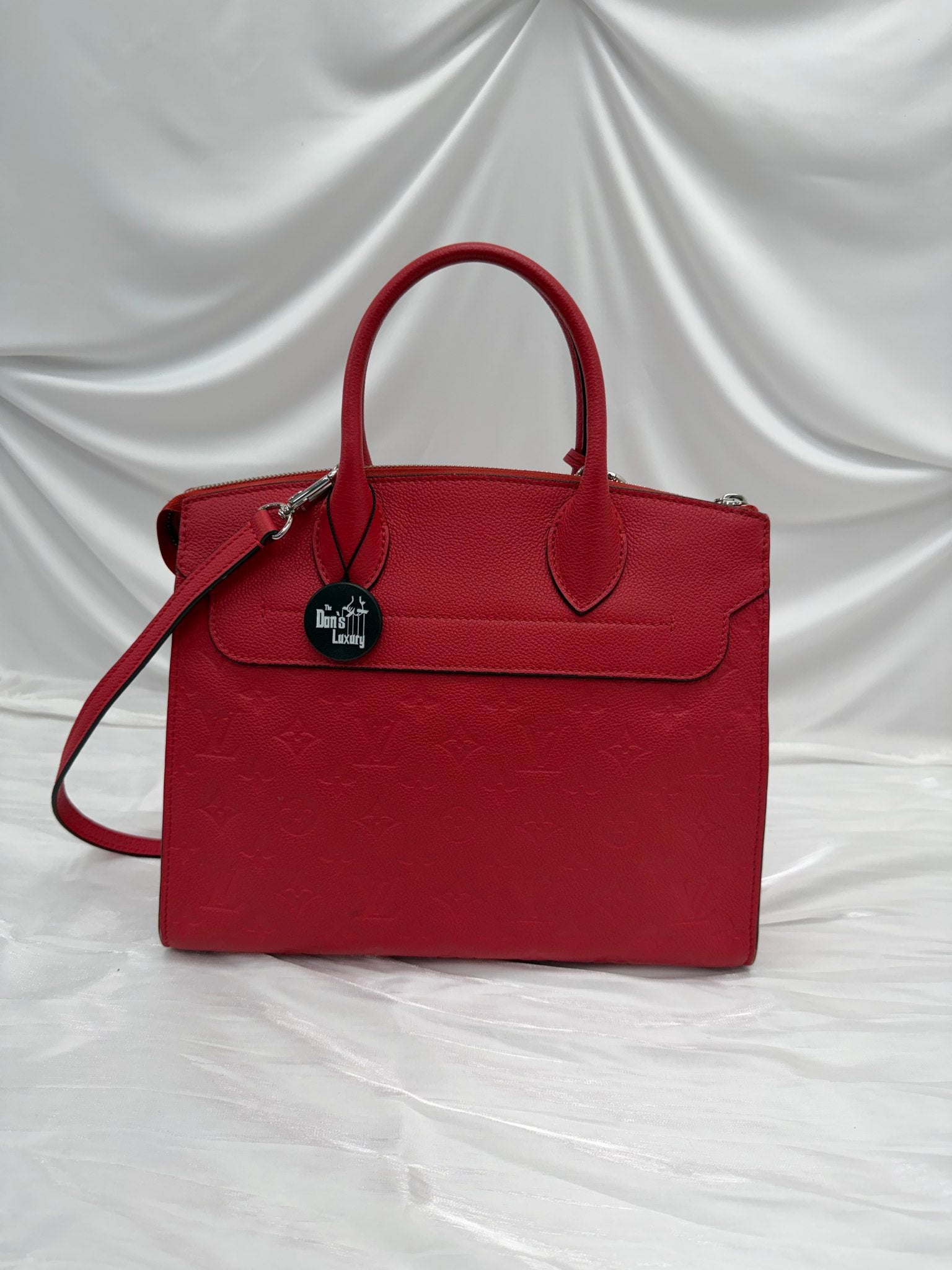 Louis Vuitton Red Empreinte  Pont Neuf MM Handbag