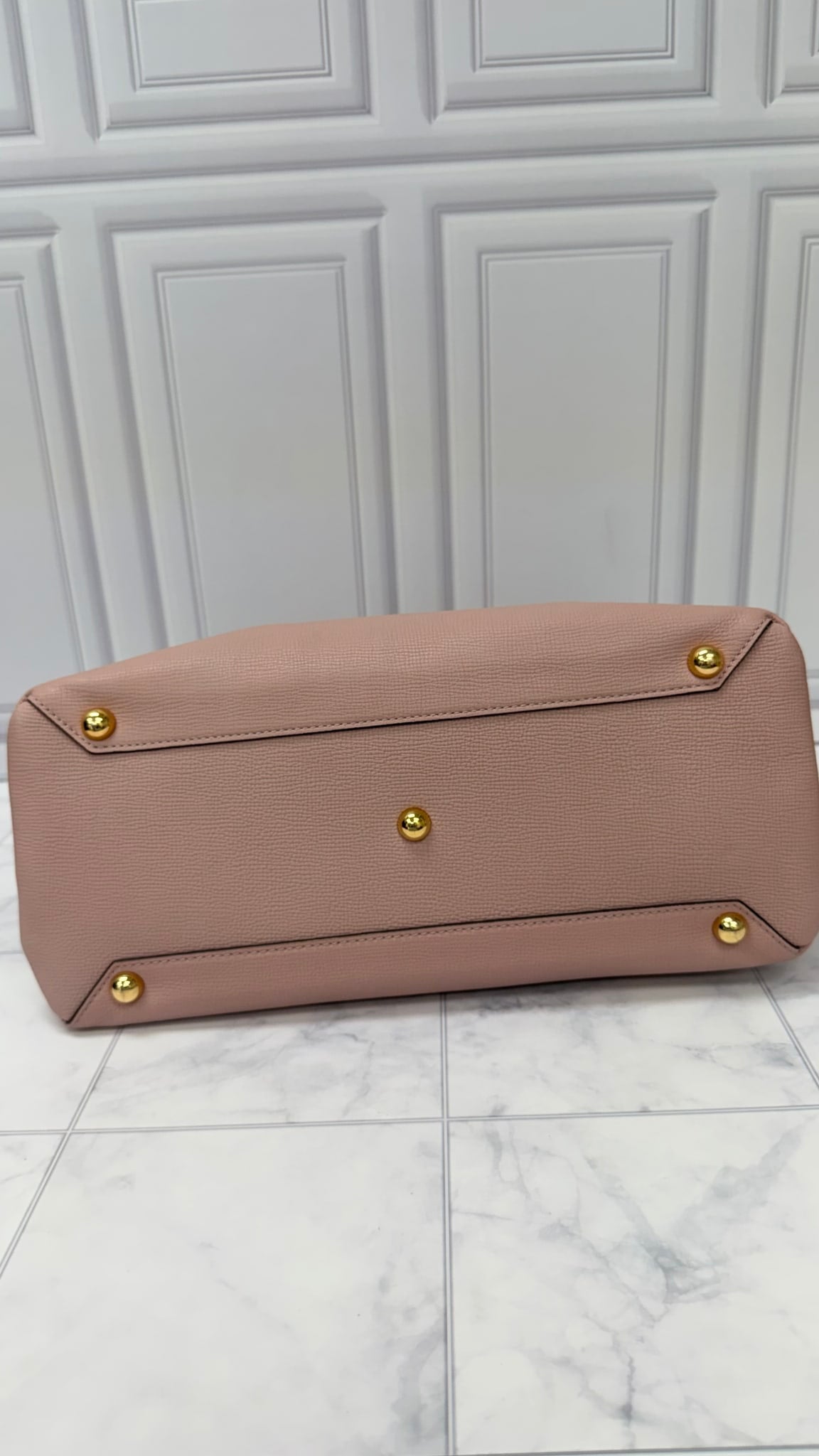 Burberry Pink Leather Tote Bag 