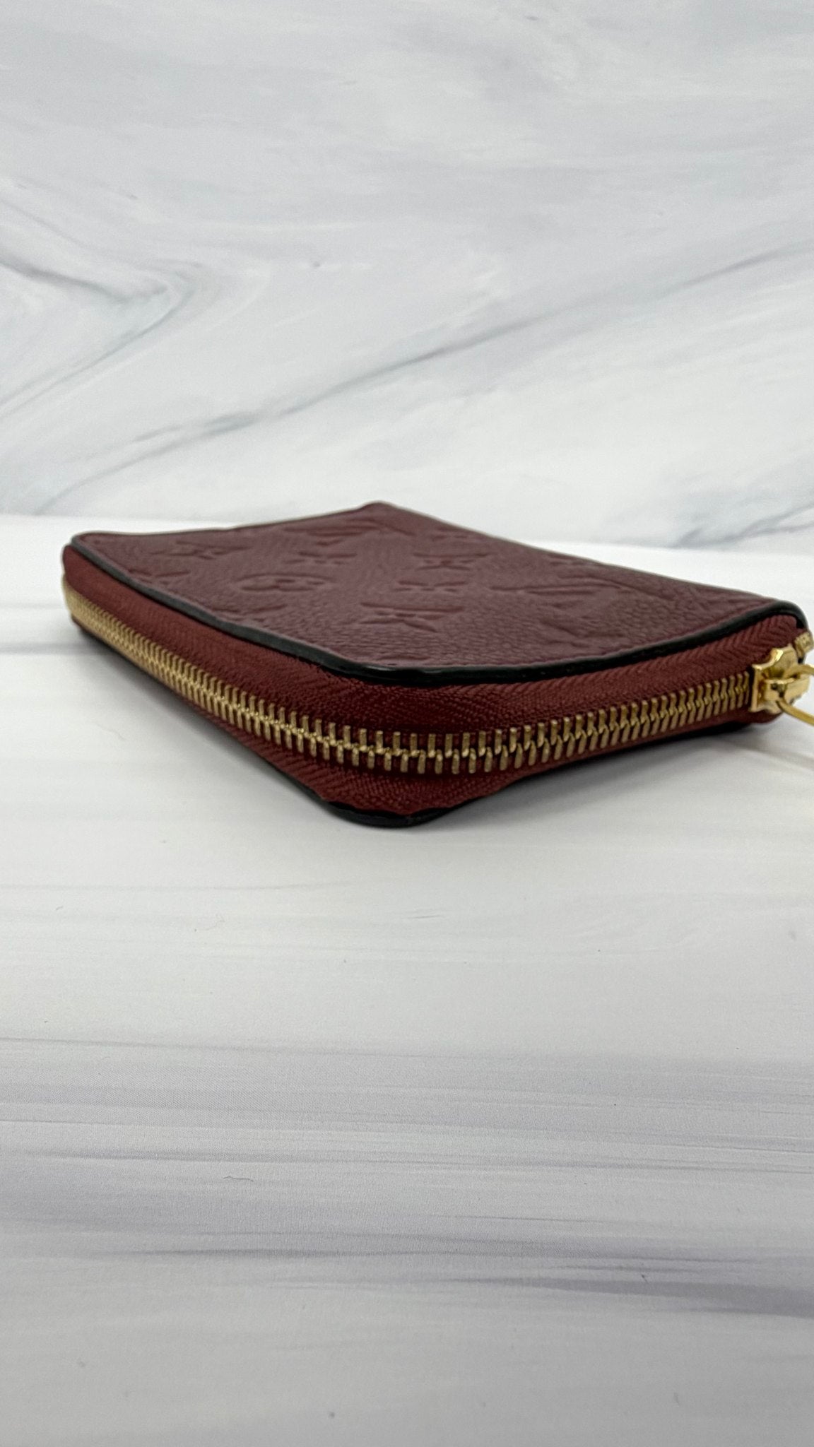 Louis Vuitton Burgundy Empreinte Compact Zippy wallet