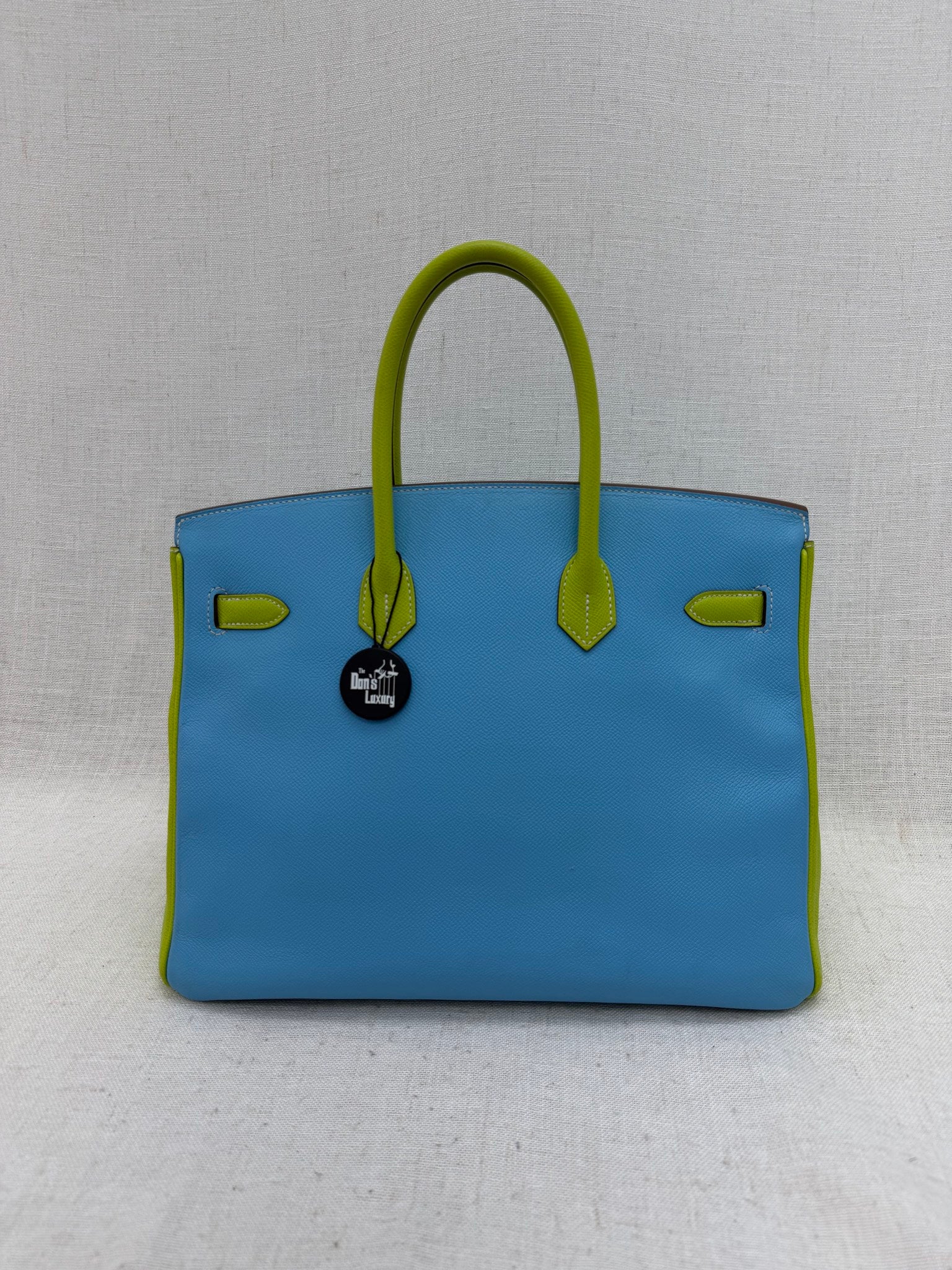 Hermes Bleu Celeste & Lime Epsom HSS Birkin 35