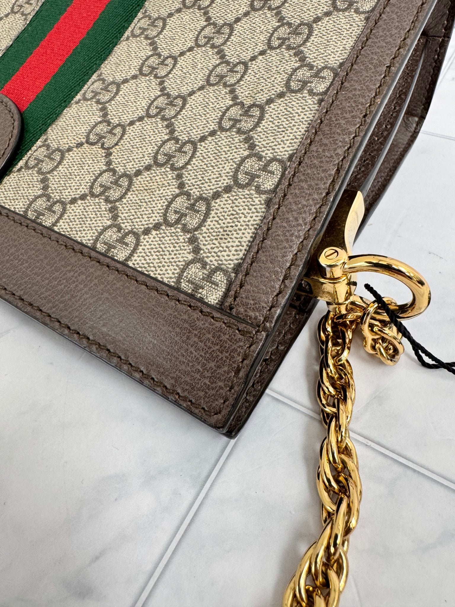 Gucci GG Supreme Ophidia Small Chain Shoulder Bag