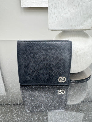 Gucci Black Grained Leather Bifold Wallet