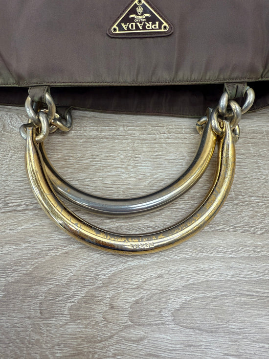 Prada Brown Nylon Handbag