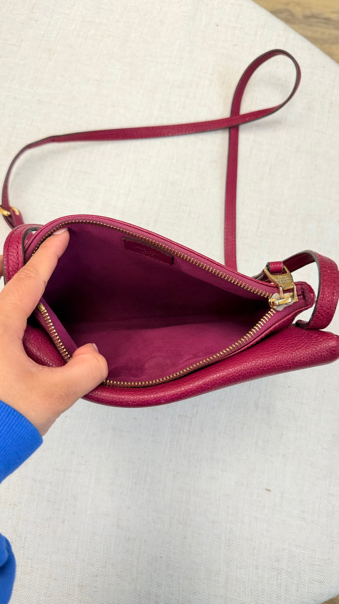 Louis Vuitton Grape Empreinte Leather Twice Crossbody