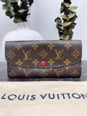 Louis Vuitton Monogram Red Emilie Long Wallet