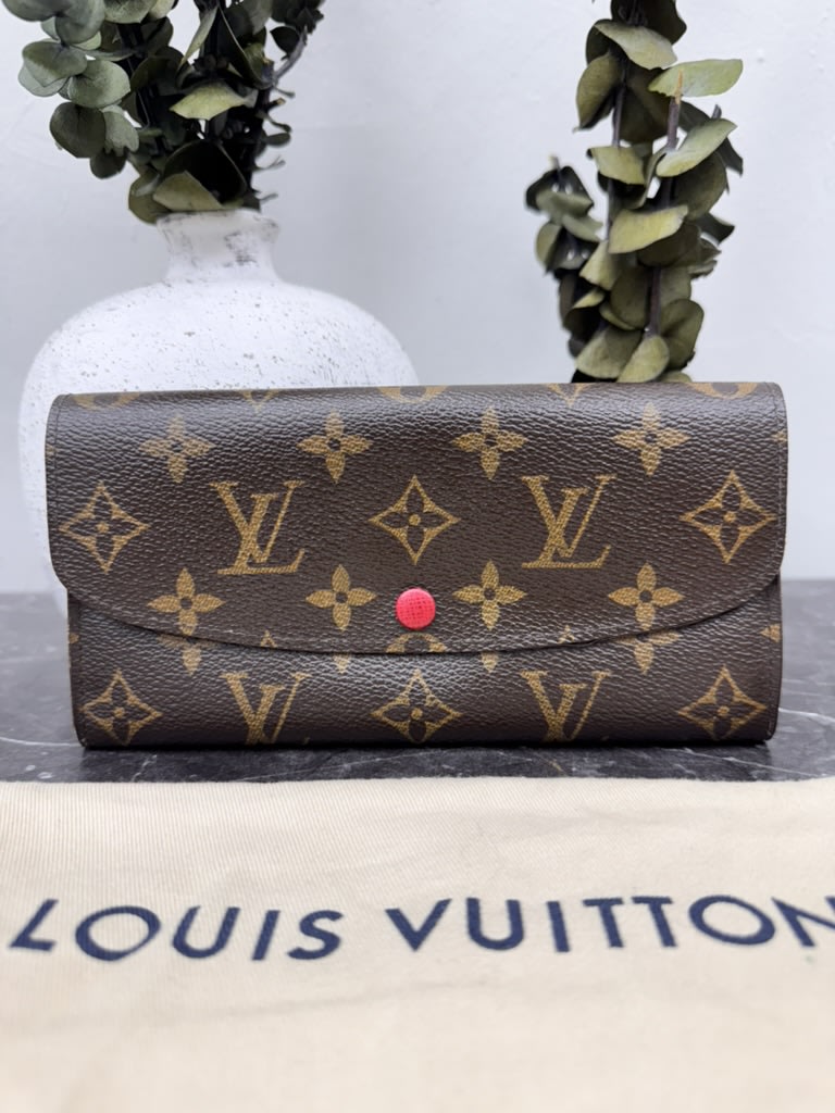 Louis Vuitton Monogram Red Emilie Long Wallet