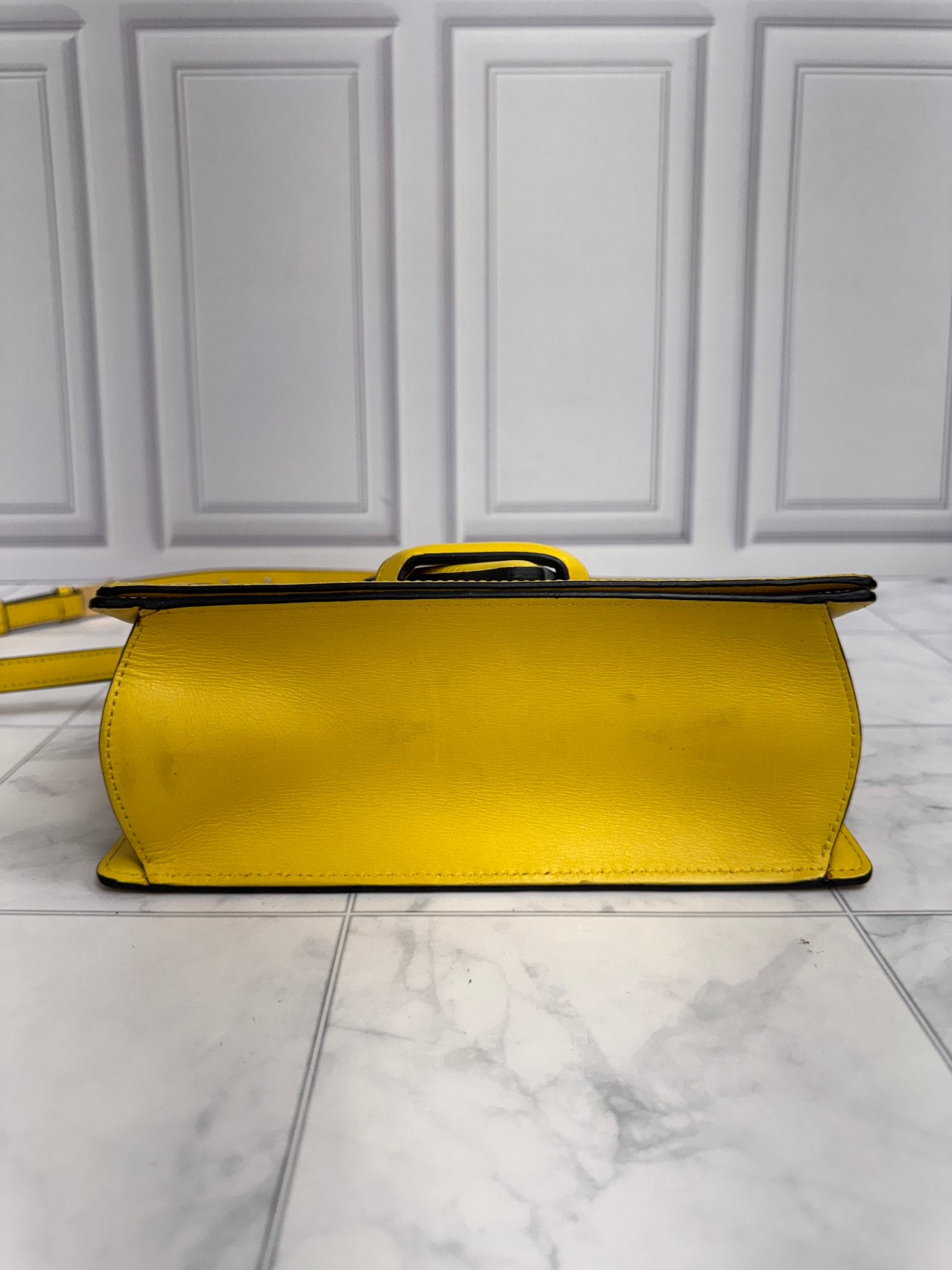 Loewe Yellow Leather Barcelona Crossbody Bag
