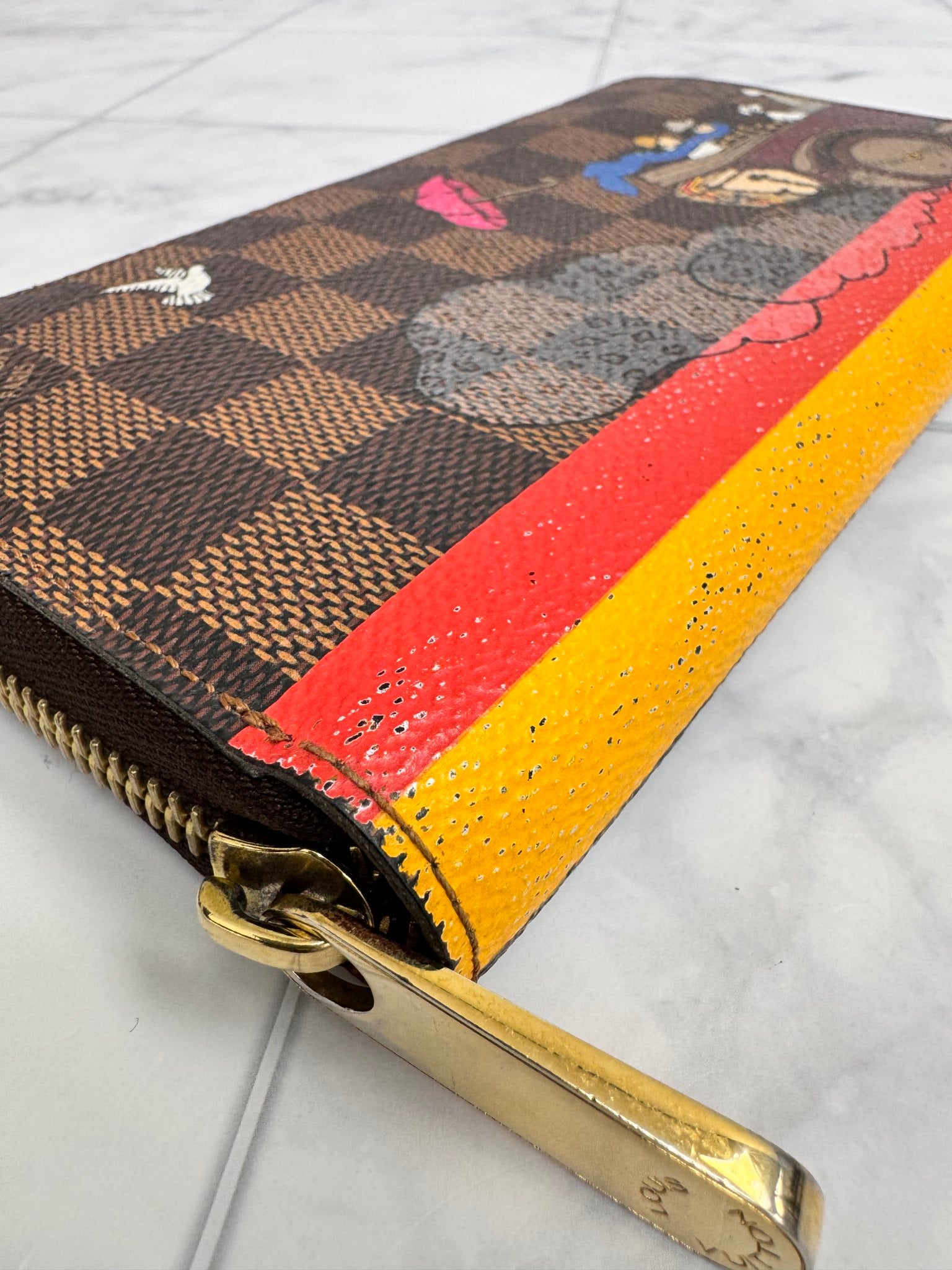 Louis Vuitton Damier Ebene Evasion Illustre Zippy Wallet