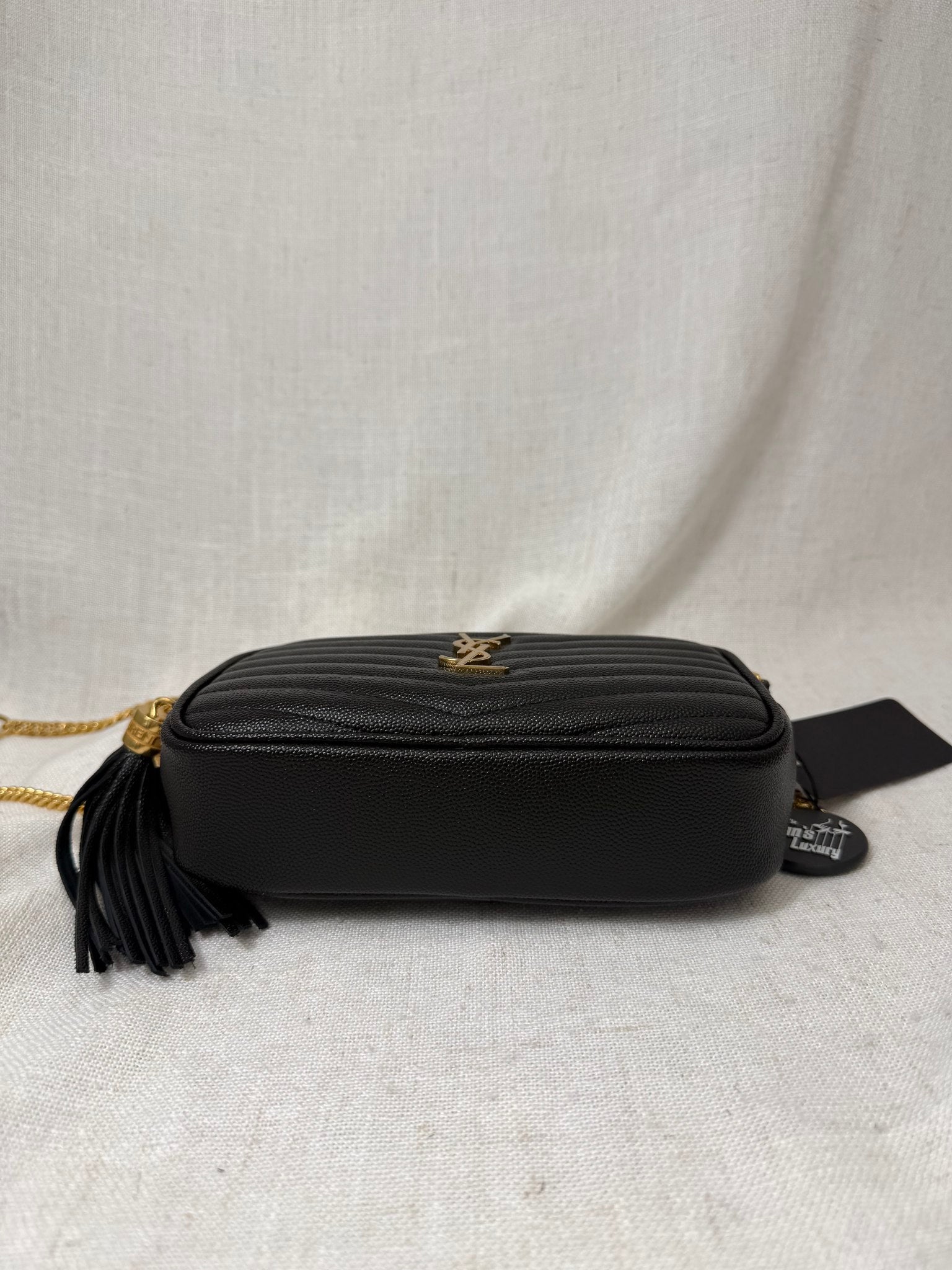 BRAND NEW - Saint Laurent YSL Black Quilted Leather Mini Lou Crossbody Bag 