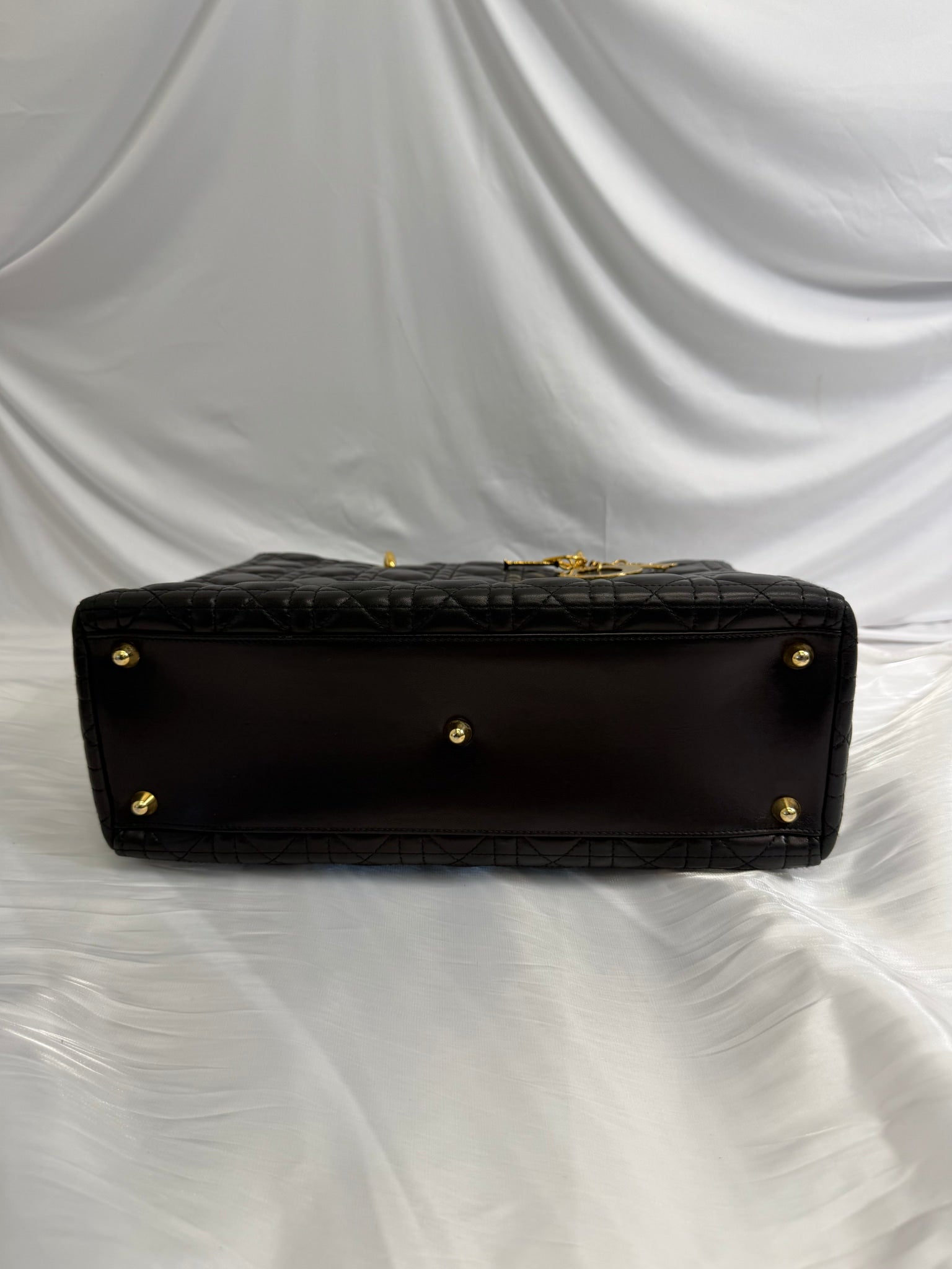 Christian Dior Black Cannage Lambskin Large Lady Dior